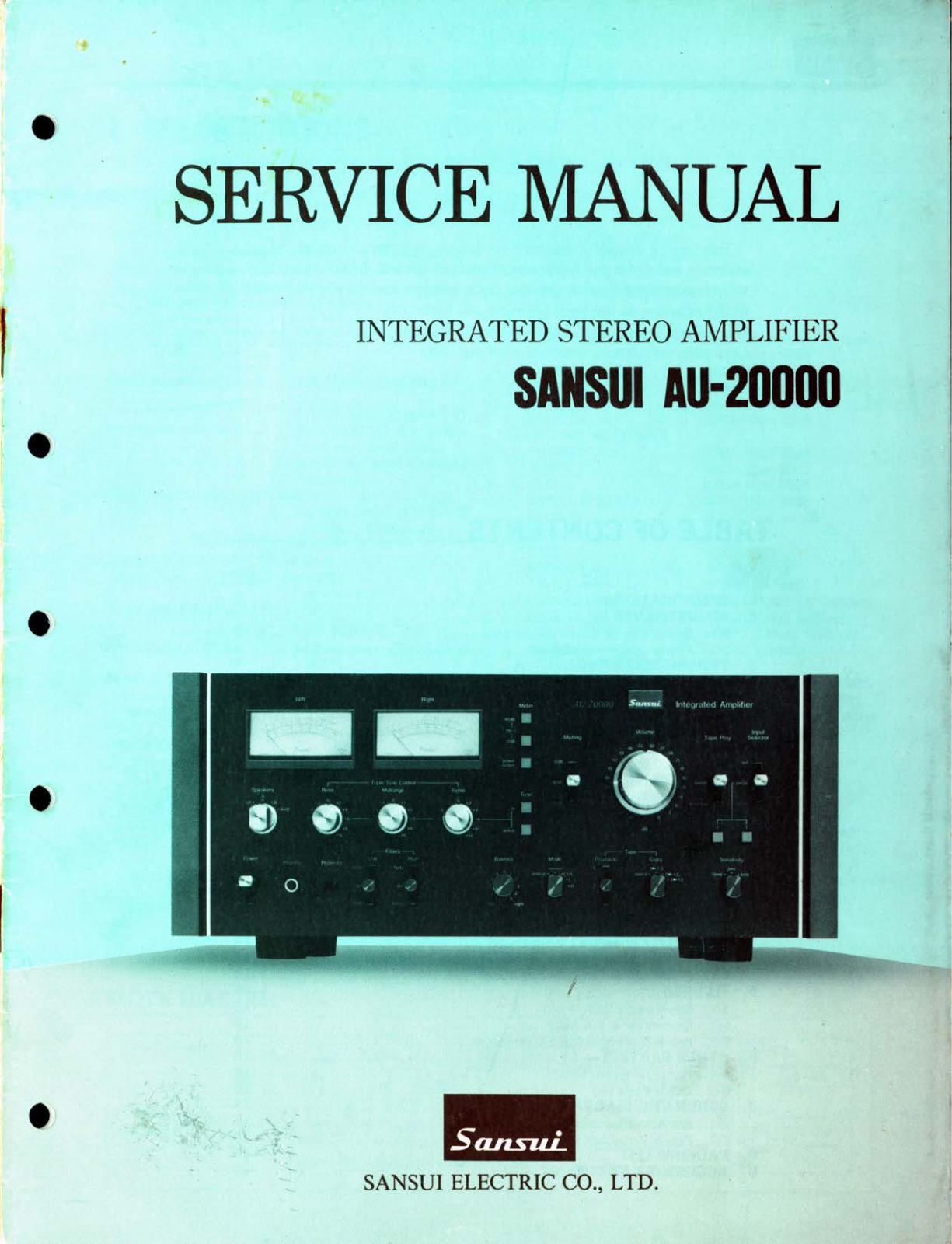 Sansui AU-20000 Service manual