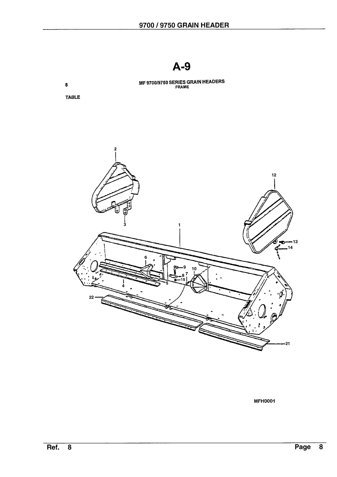 Ferguson MF 9700, MF 9750 Parts Catalog