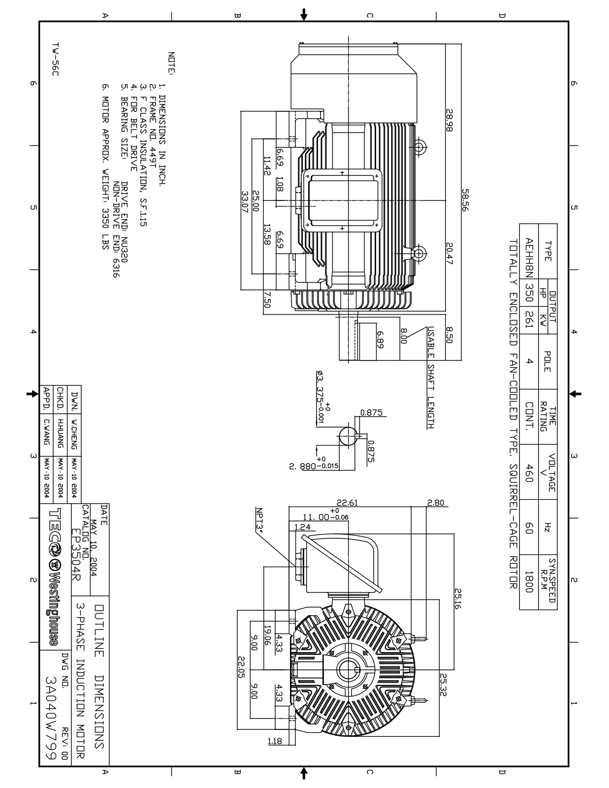 Teco EP3504R Reference Drawing