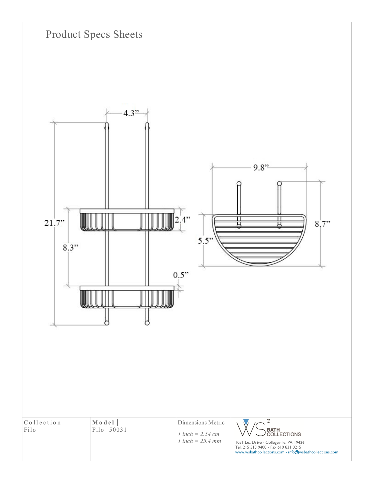 WS Bath Collections WSO1237 Specifications - ManualMachine.com