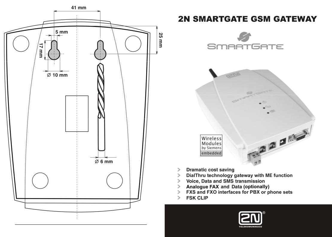 2N Analogue GSM gateway 2N SmartGate Quick start