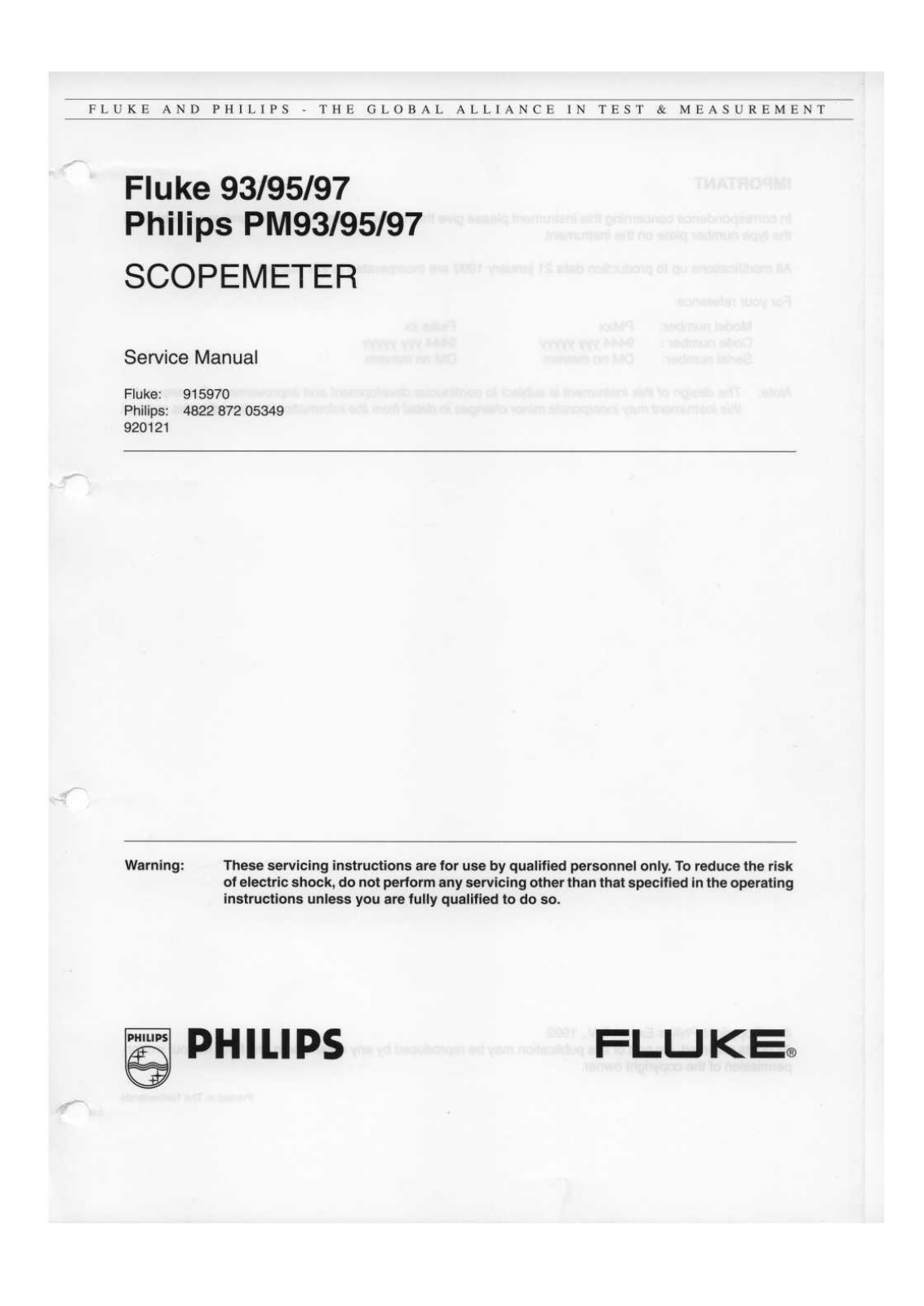 Philips PM97 User Manual