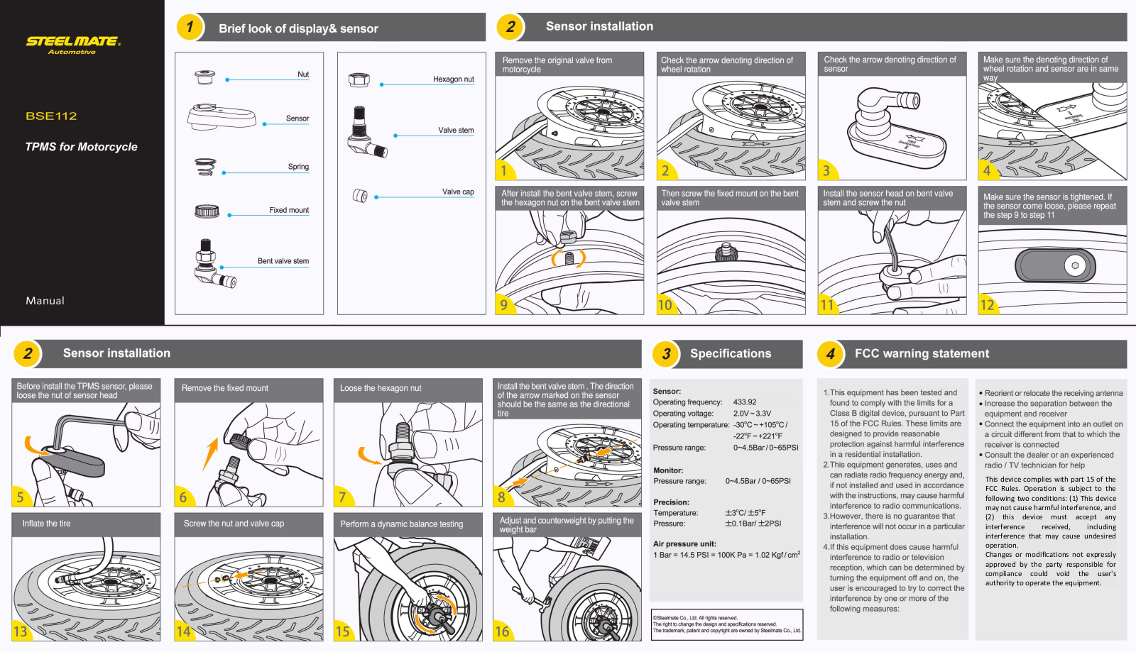 STEELMATE BSE112 User Manual