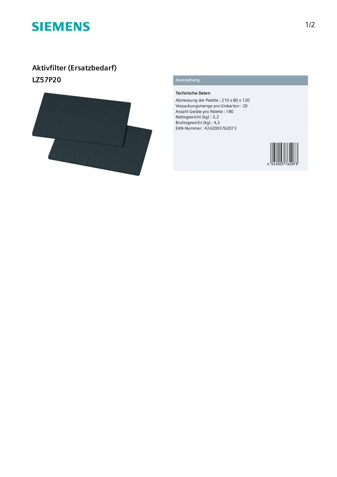 Siemens LZ57P20 User Manual