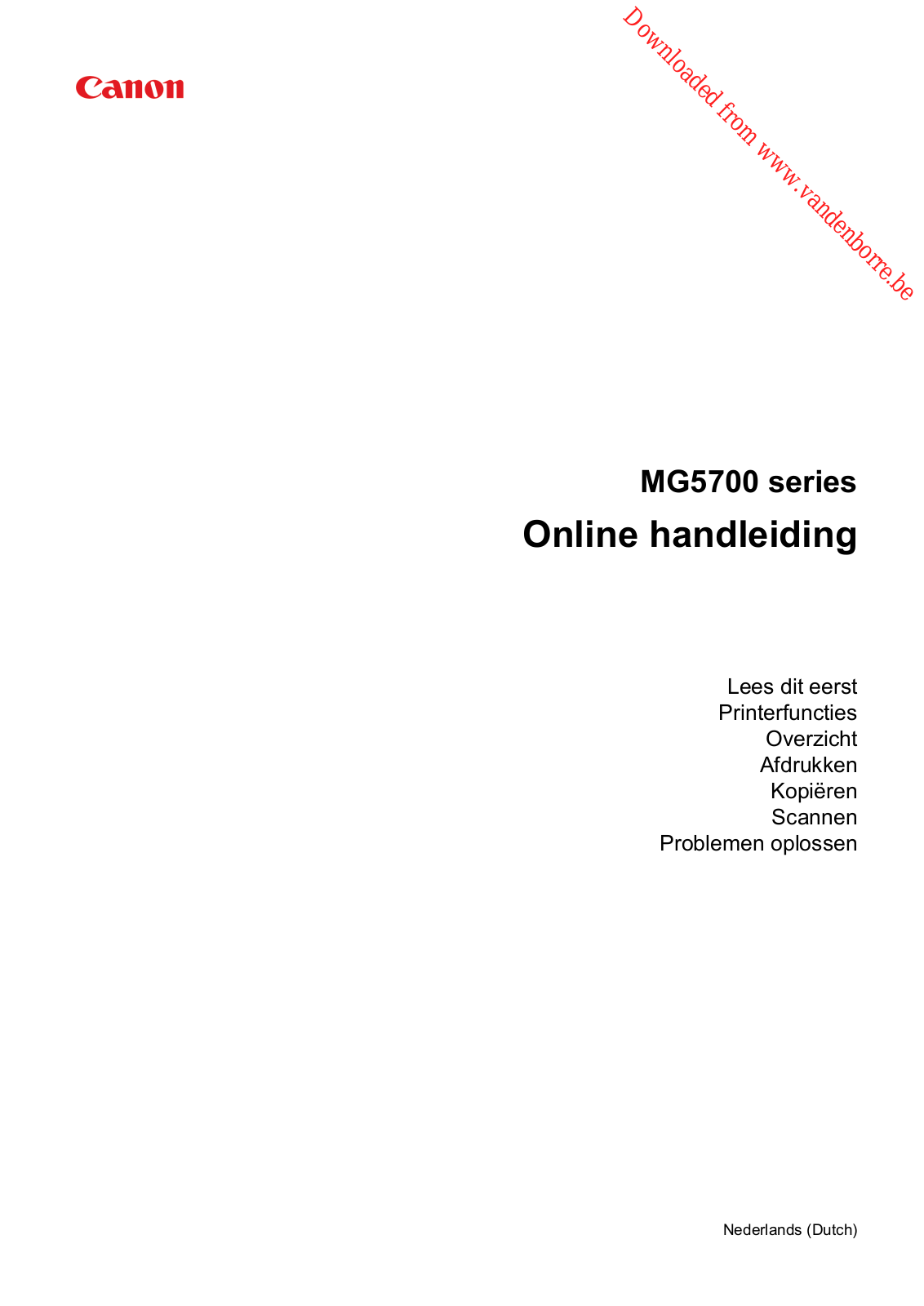 CANON MG5750 User Manual