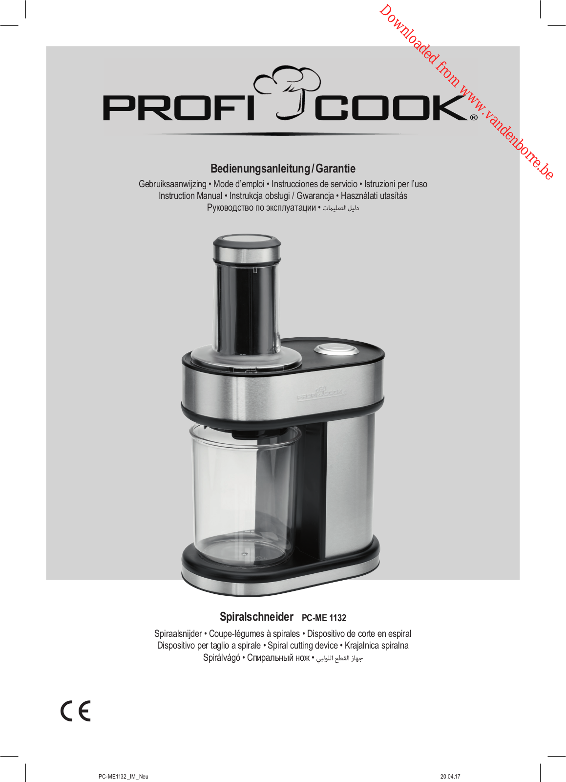 PROFICOOK ME1132 User Manual