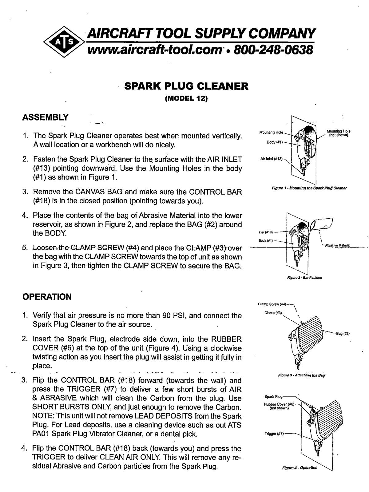 AIRCRAFT TOOL SUPPLY Spark Plug Cleaner - 12 Installation Guide - ManualMachine.com