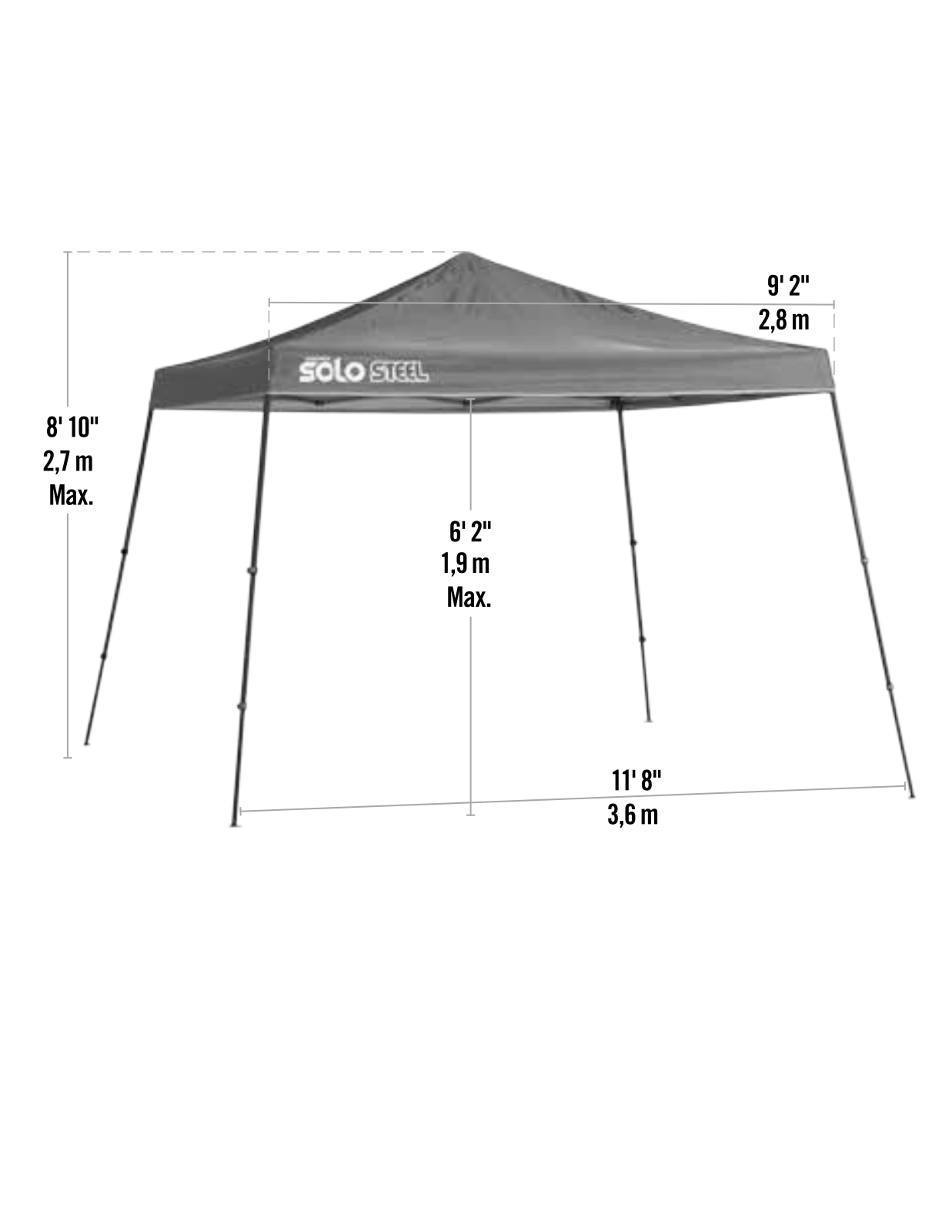 QuikShade ZDZ10039 Dimensions - ManualMachine.com