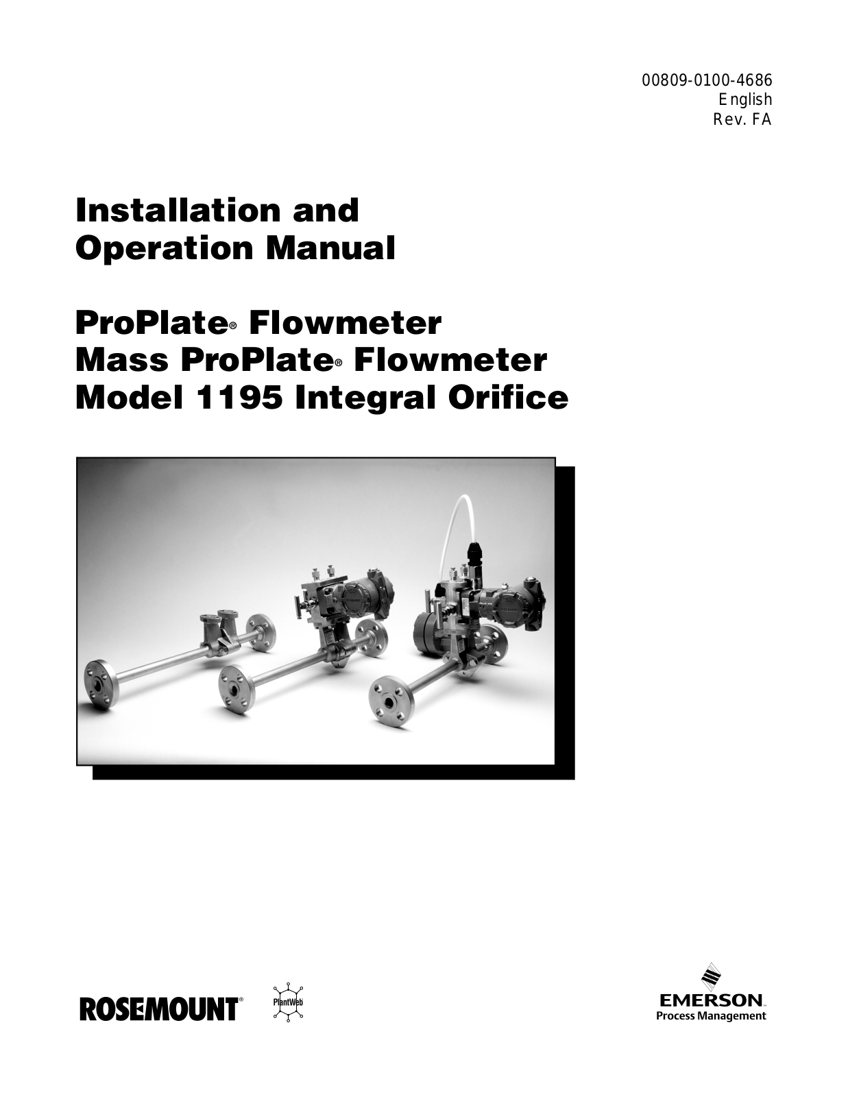 Emerson Rosemount 1195 Installation And Operation Manual