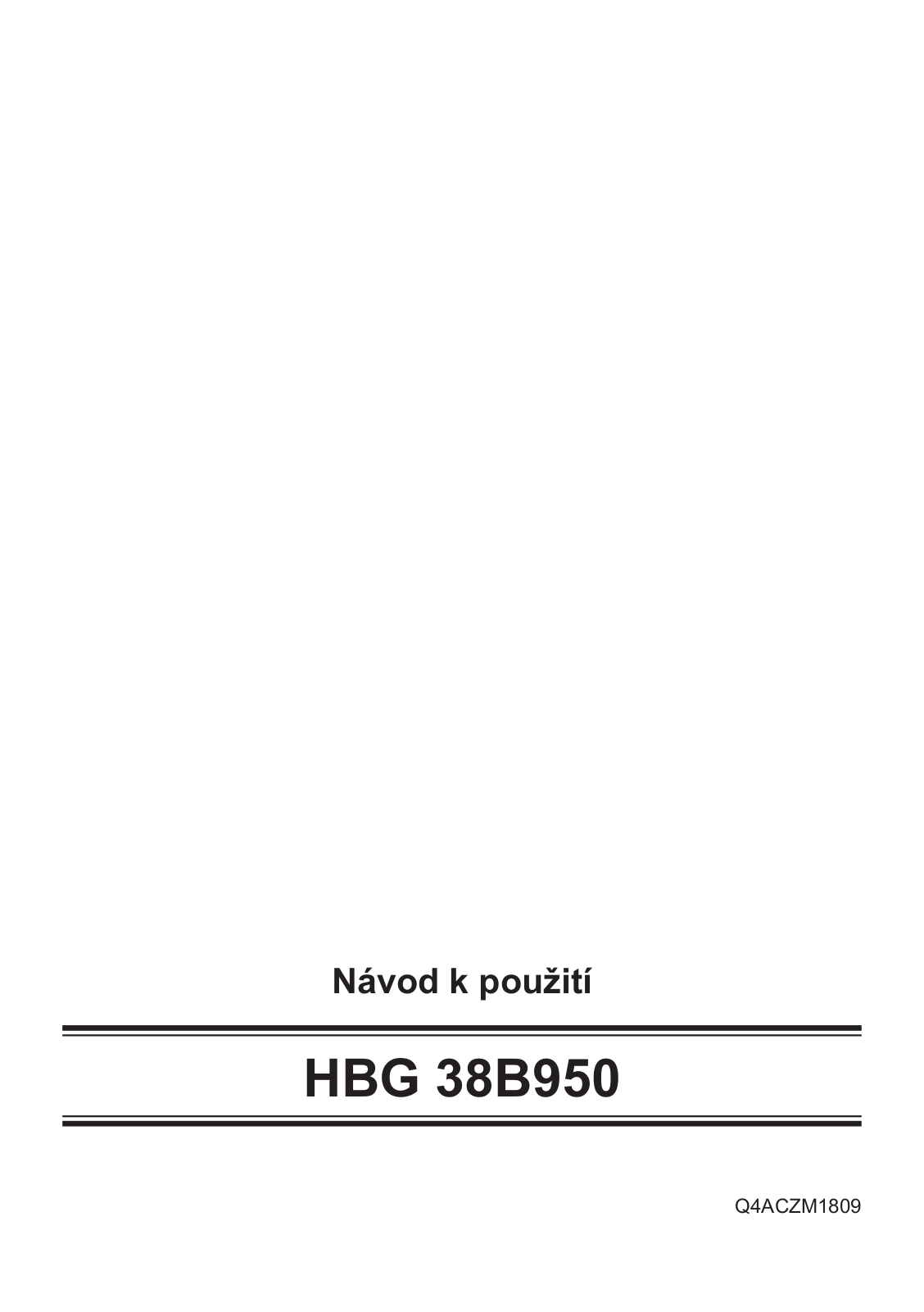 Bosch HBG38B950 User Manual