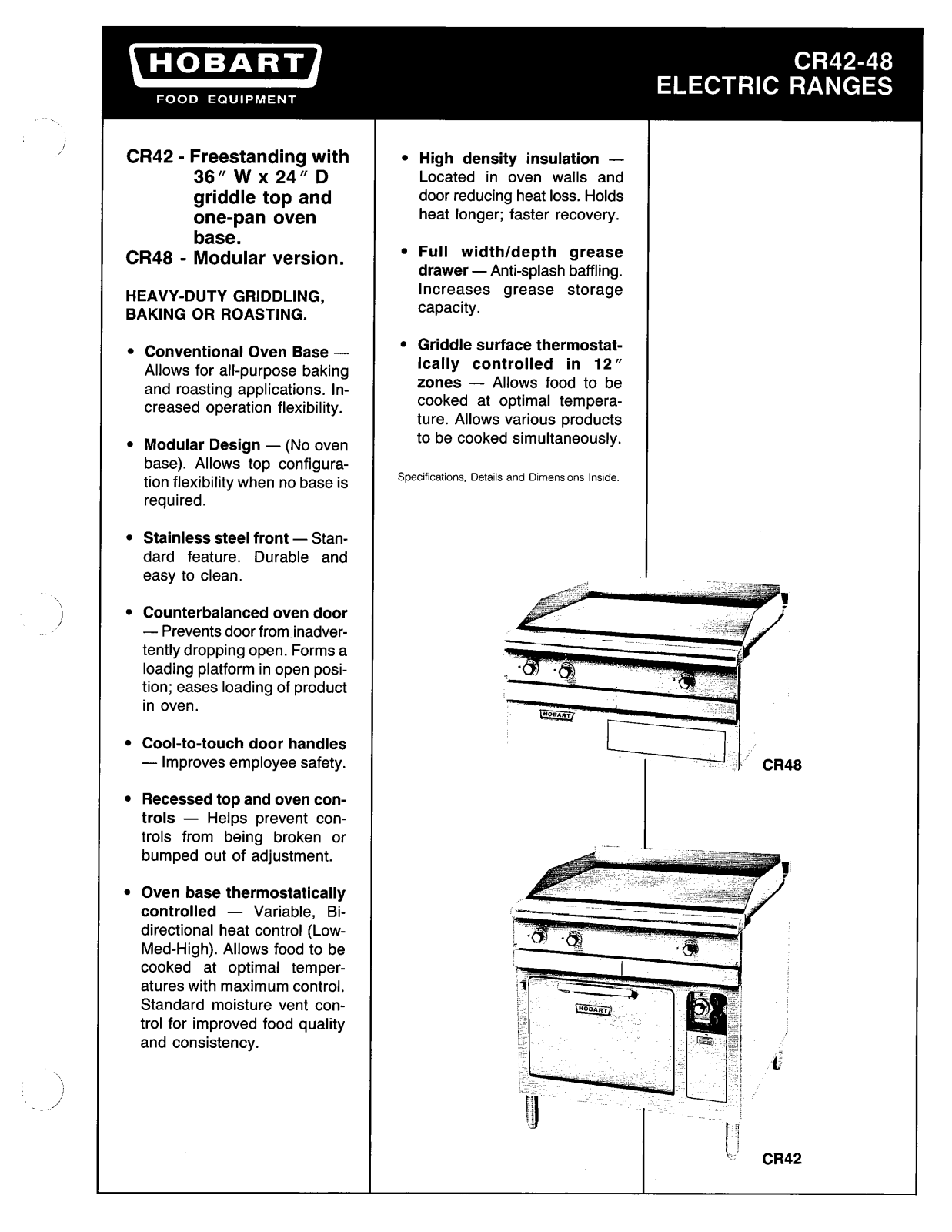 Hobart CR42 User Manual