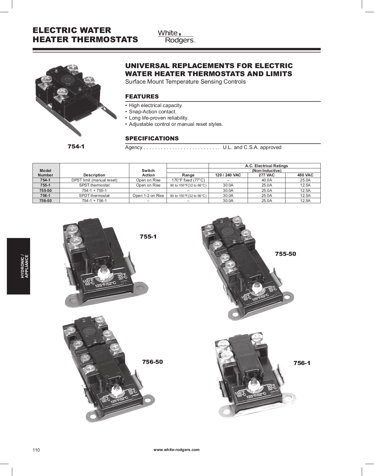 Emerson 754-1, 755-50, 756-50, 755-1, 756-1 User Manual