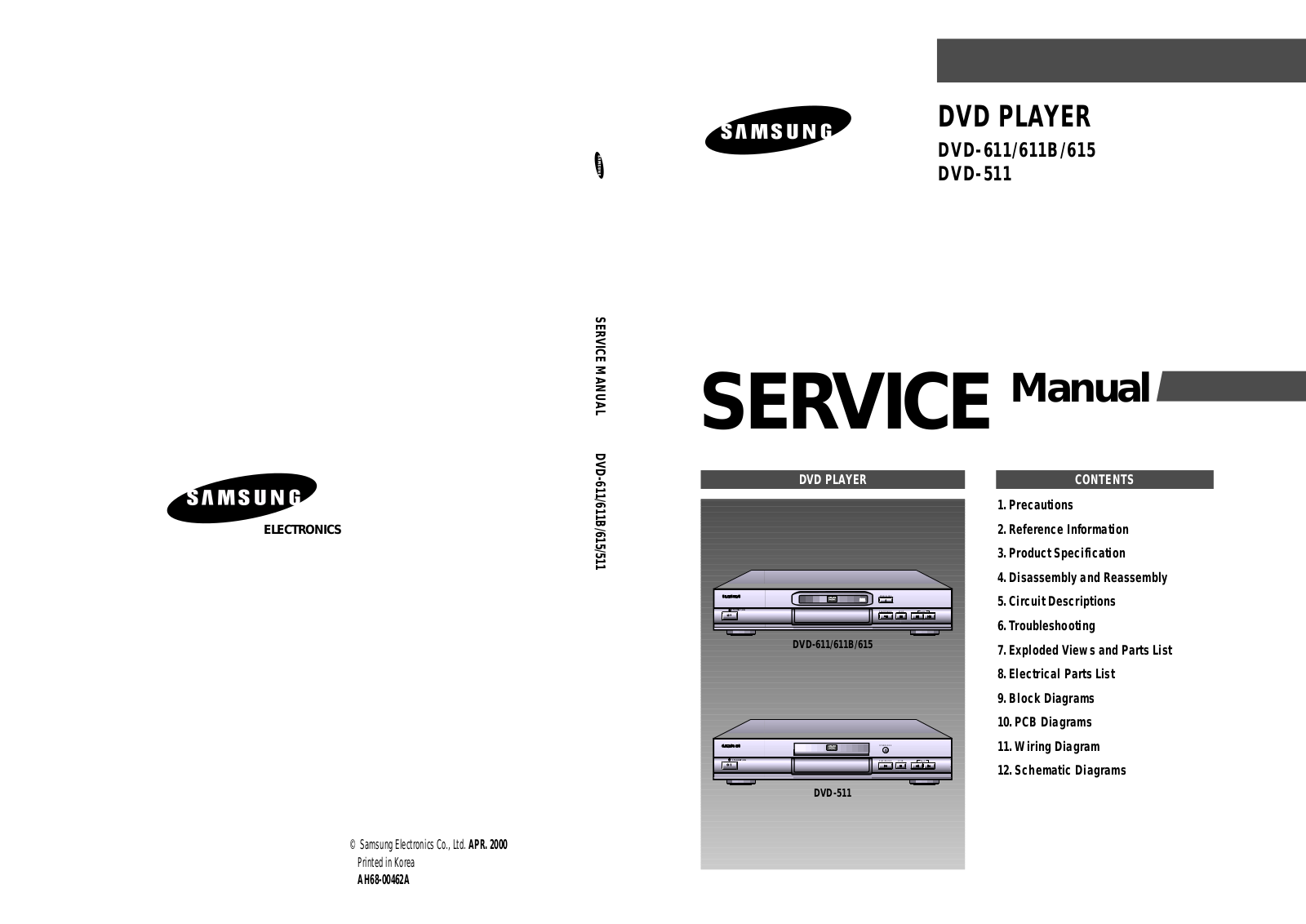 SAMSUNG DVD_611XEU.1.01 Service Manual