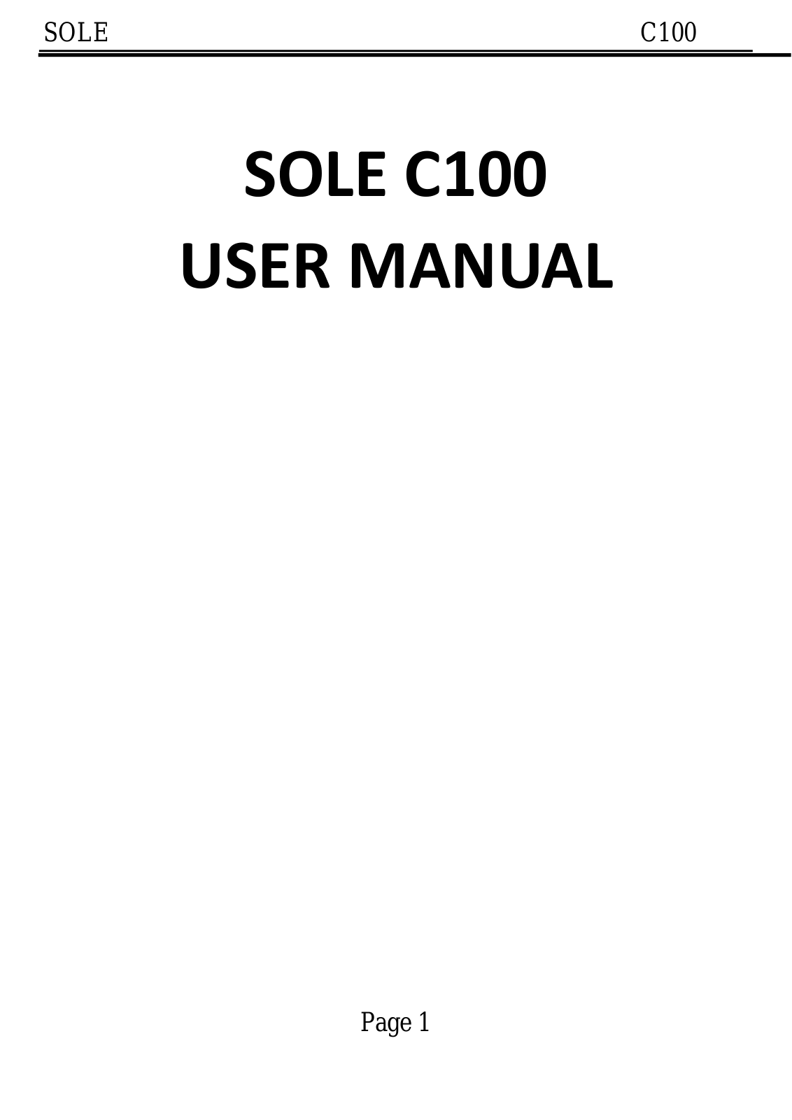 Interglobe Connection SOLEC100E User Manual