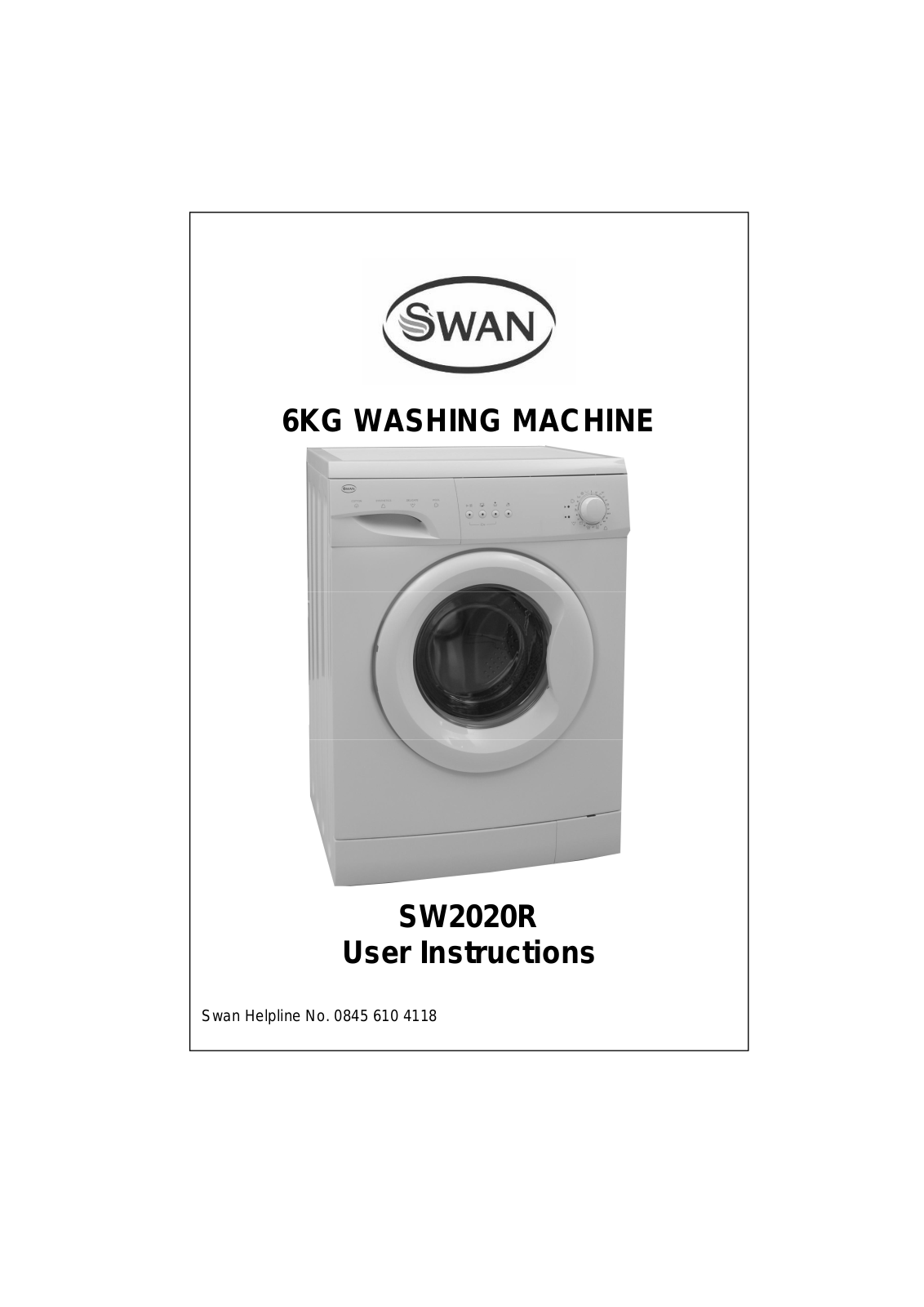 Swan SW2020B User Manual