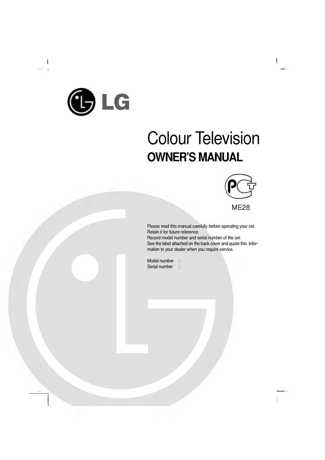 LG RT-20CA75M User Manual