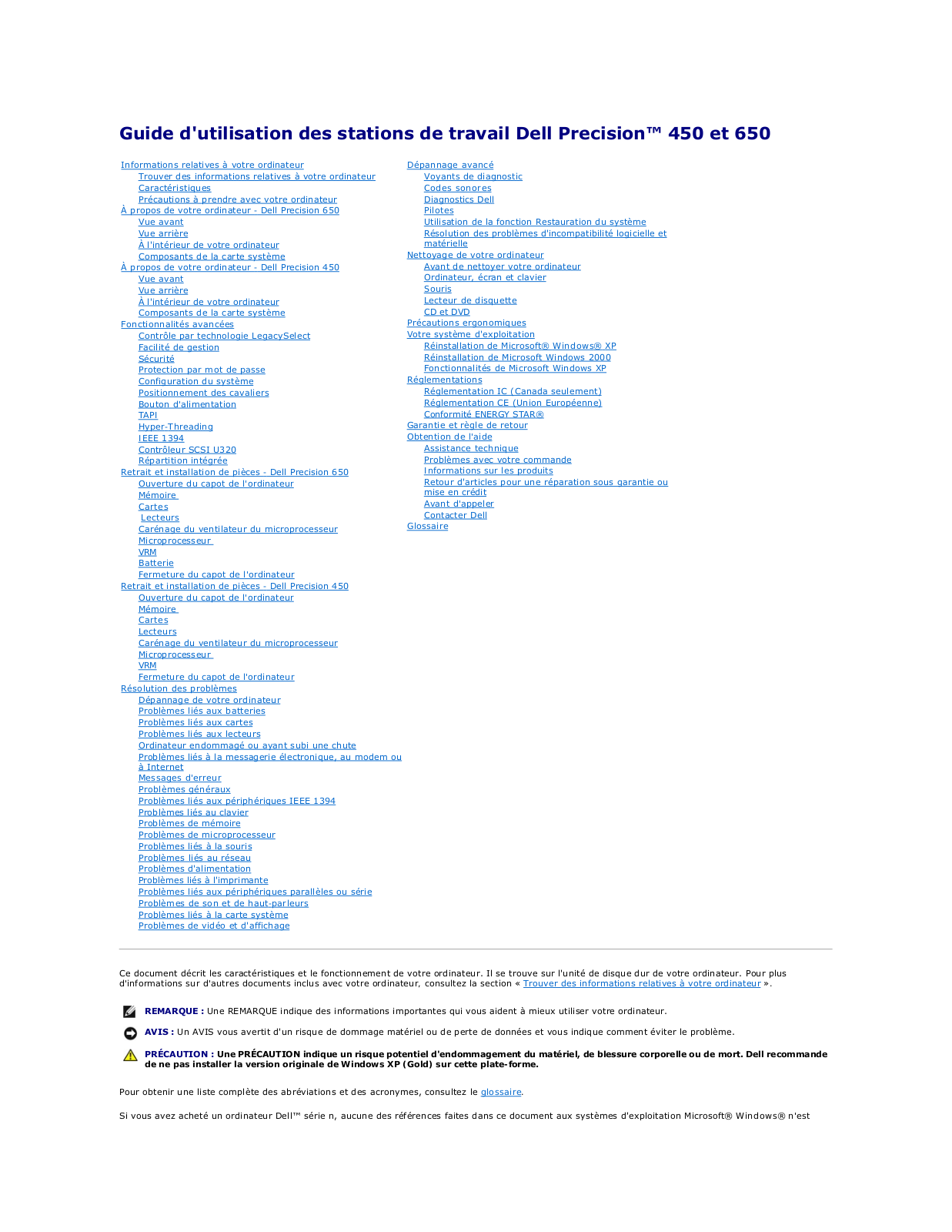 DELL Precision 650 User Manual