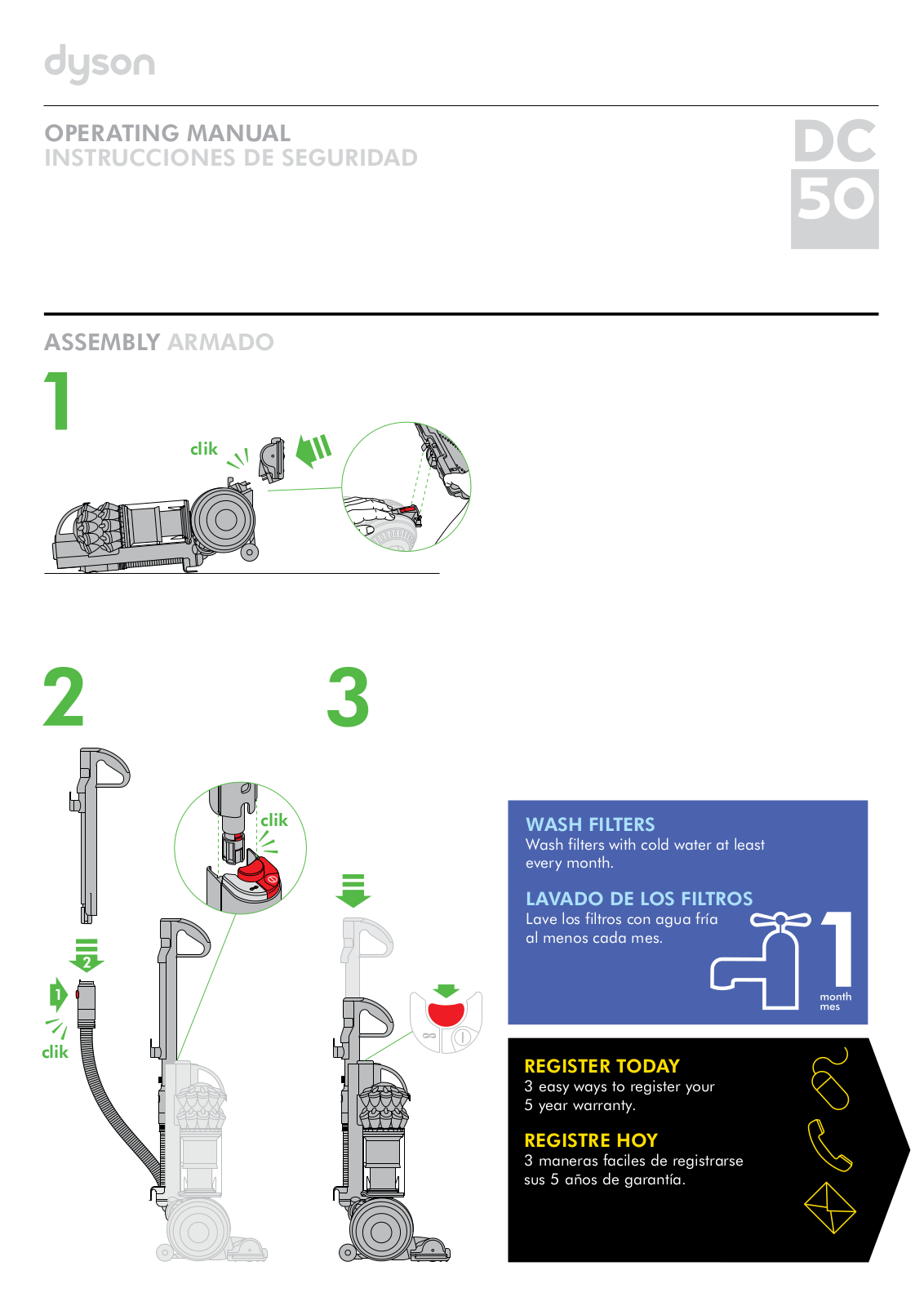 Dyson Ball Compact, DC50 Operating Manual