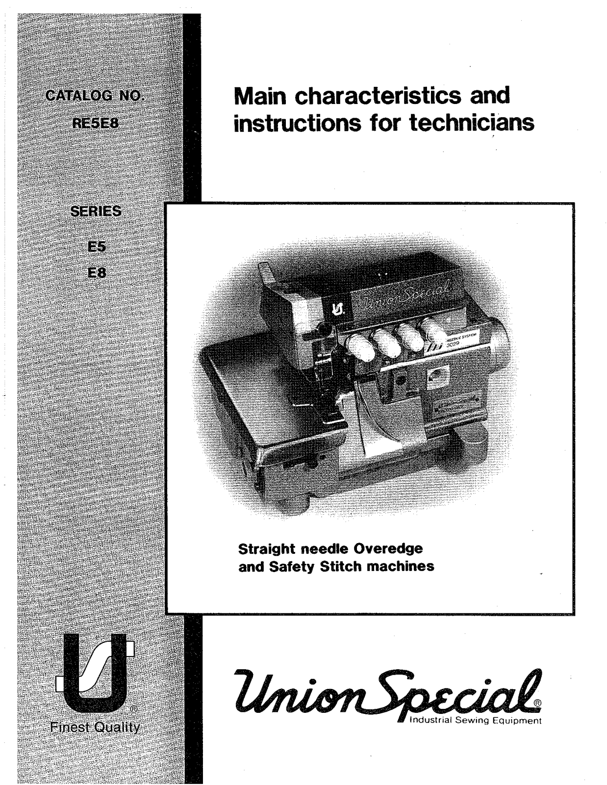 Union Special E5, E8 Parts List