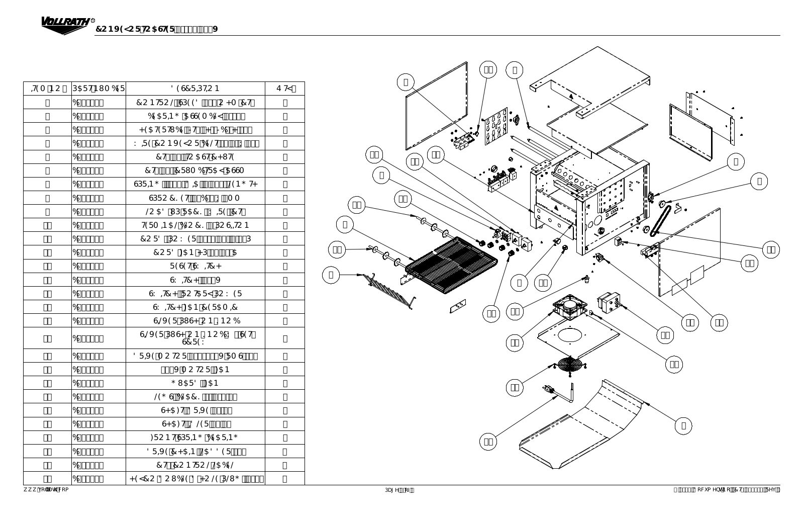 Vollrath CT4-208800 Parts Manual