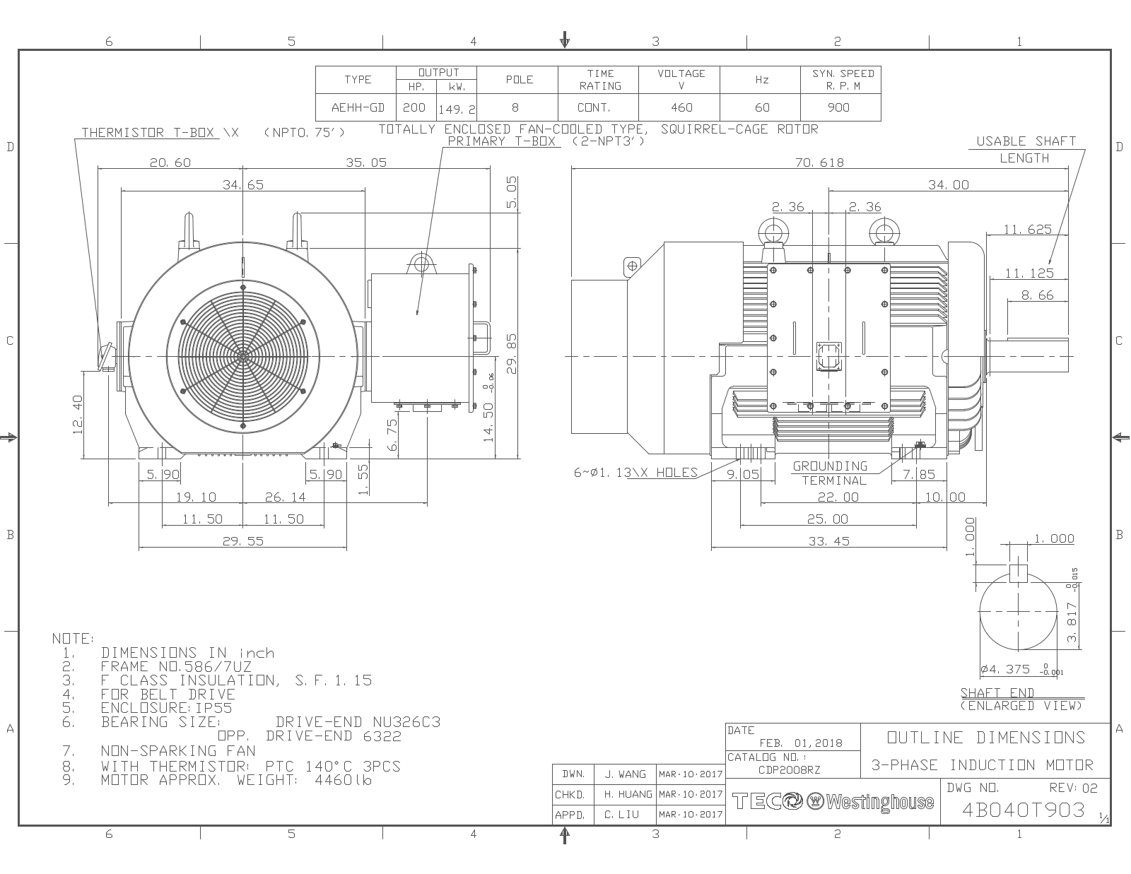 Teco CDP2008RZ Reference Drawing