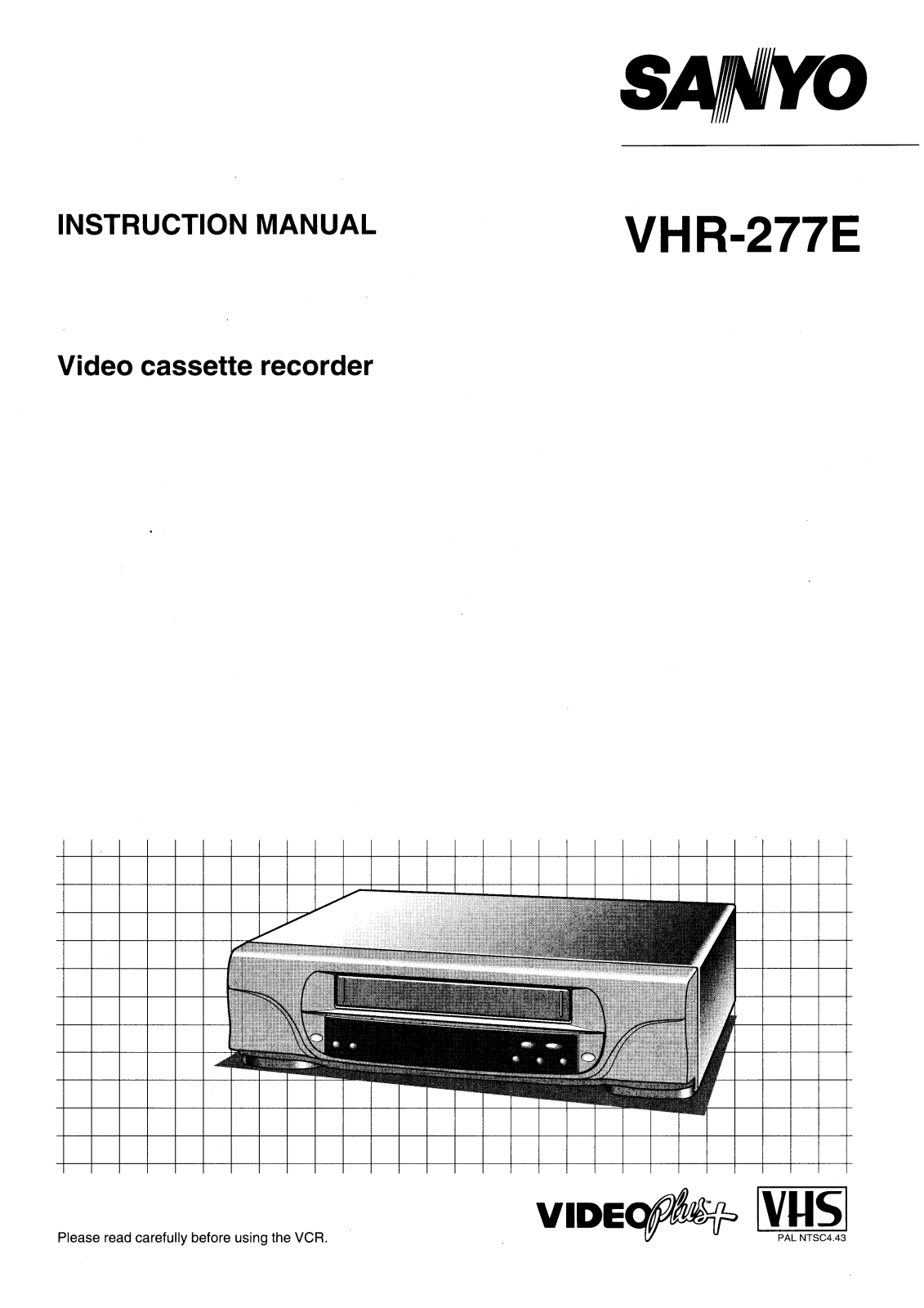 Sanyo VHR-277E Instruction Manual