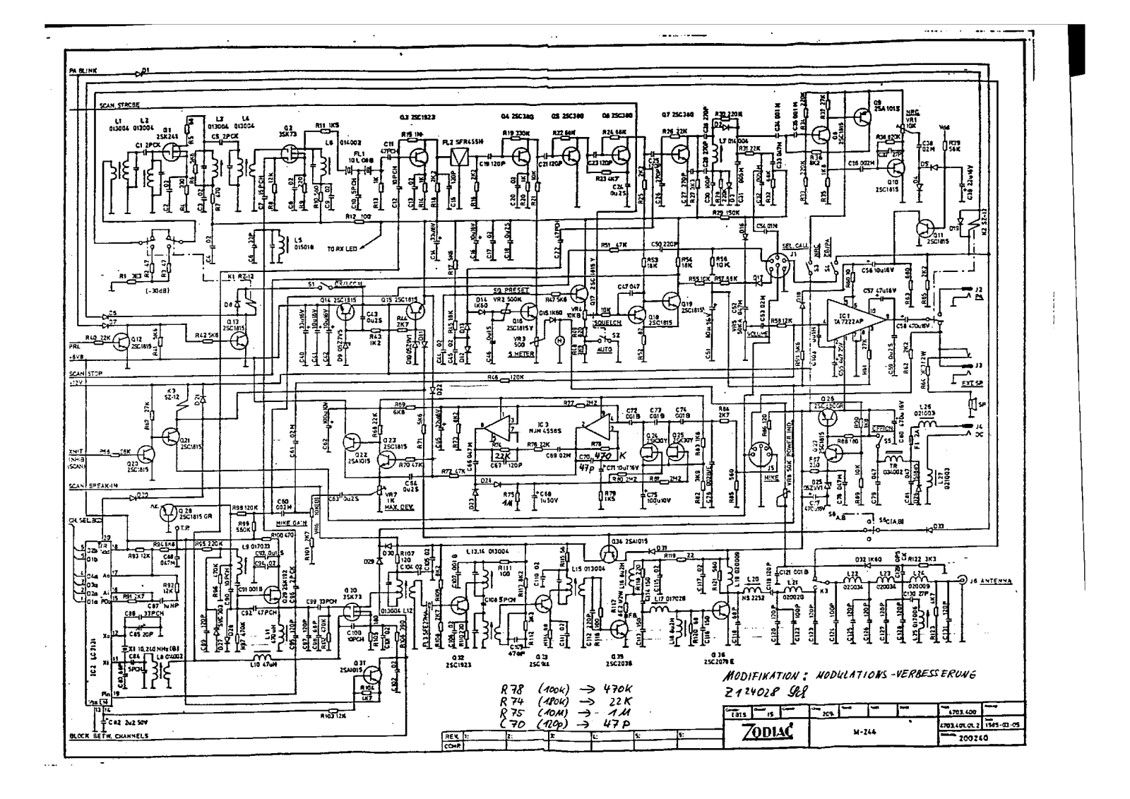 Zodiac M 244 User Manual