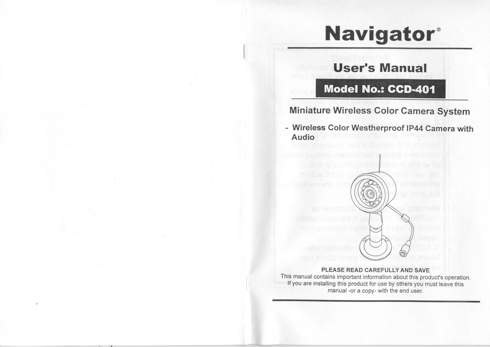 JSW Pacific CCD 401SA Users manual - ManualMachine.com