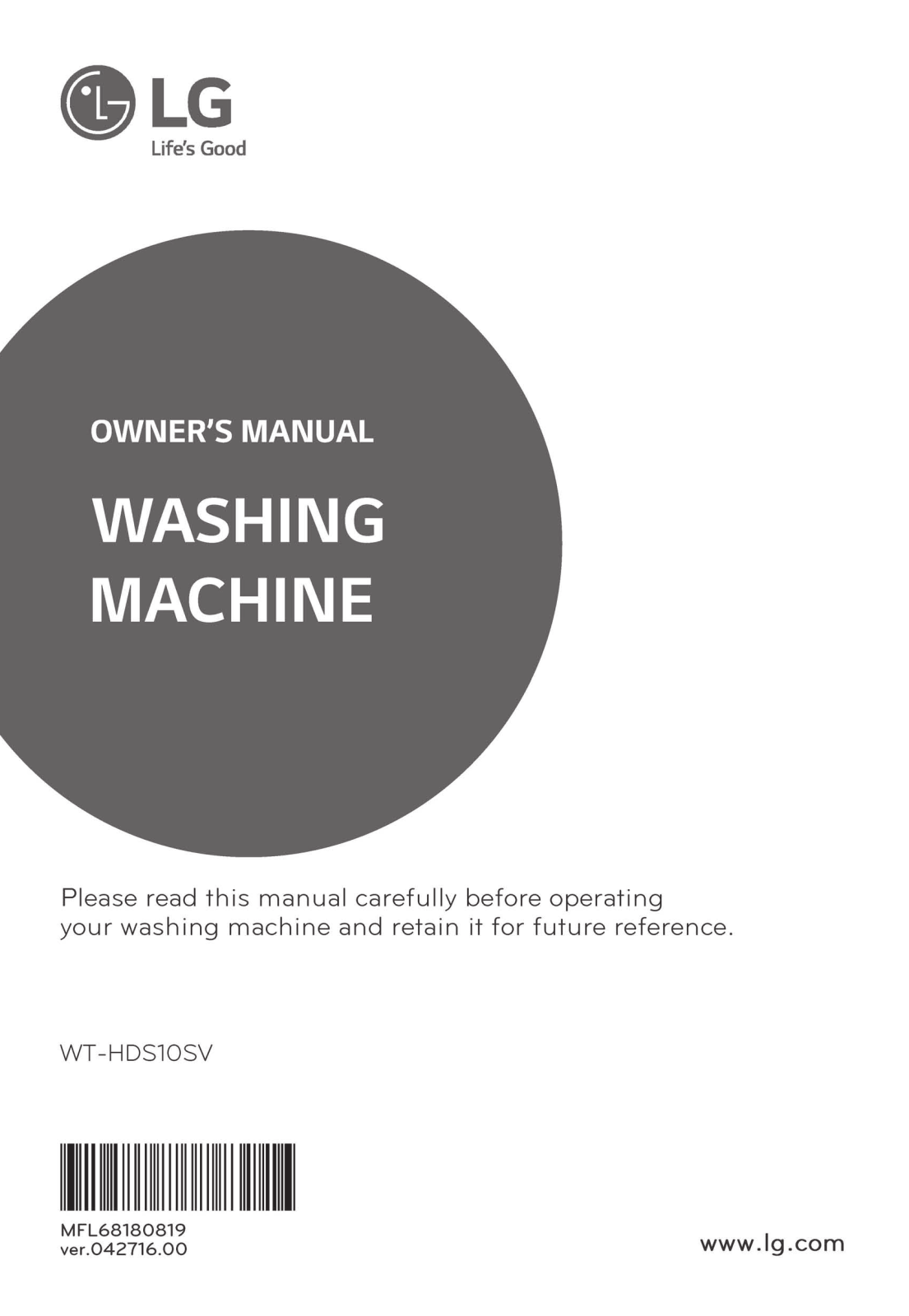 LG WT-HDS10SV Owner’s Manual