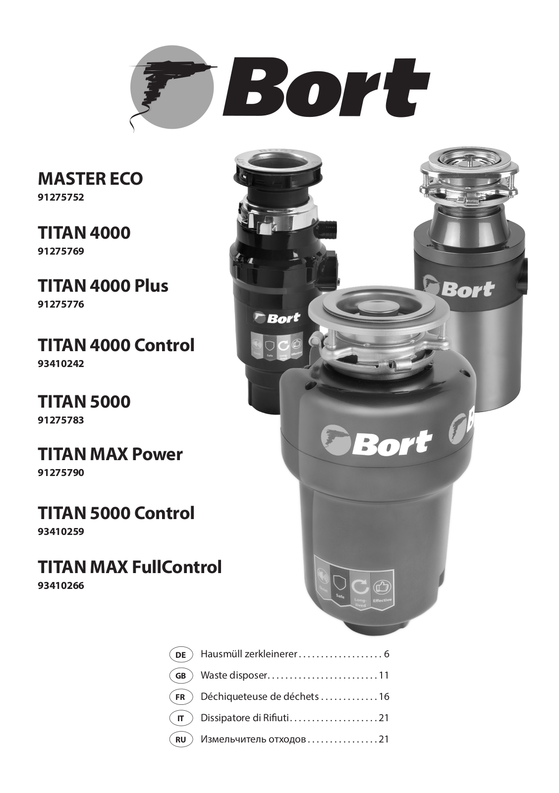 Bort Titan Max Power Full Control User Manual