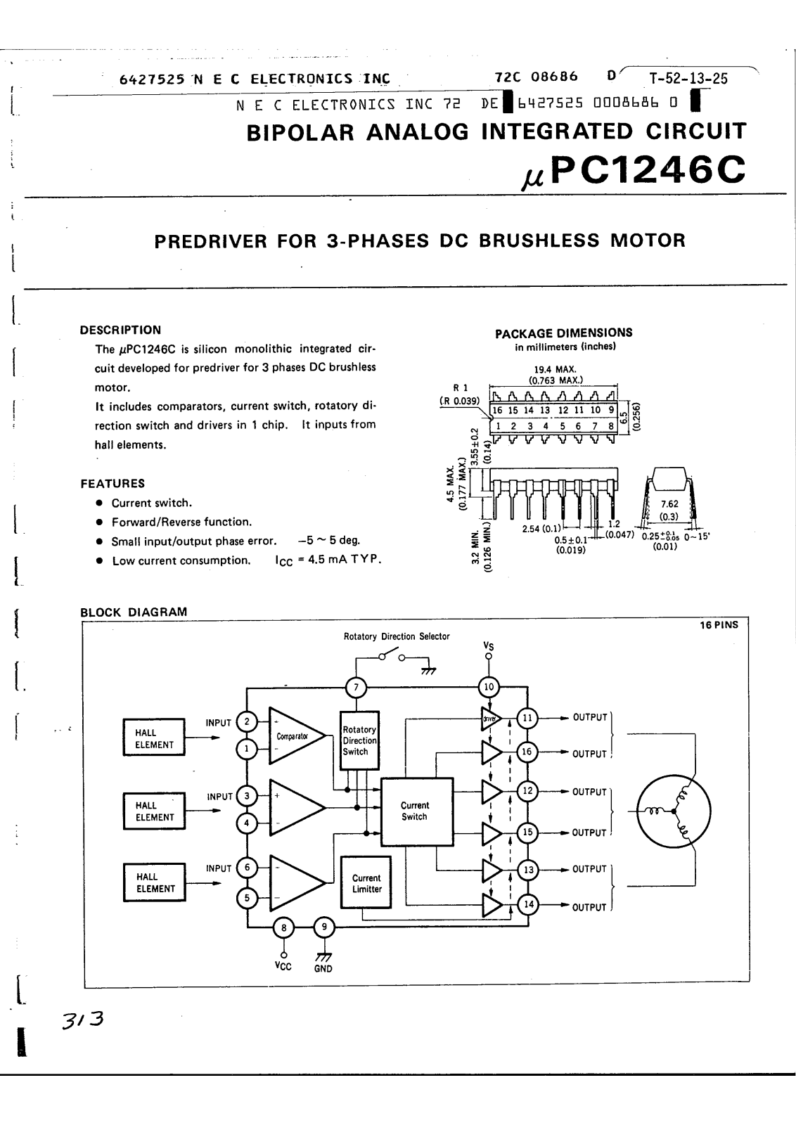 NEC uPD1246C Datasheet