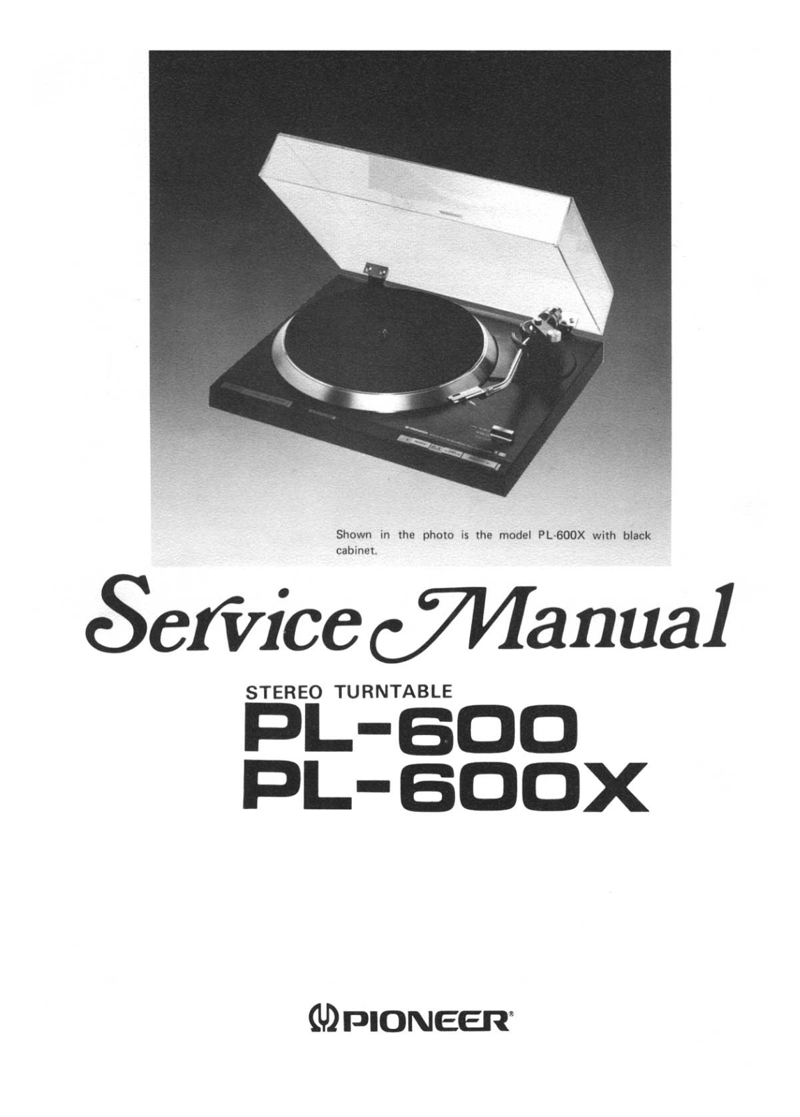 Pioneer PL-600 Service manual