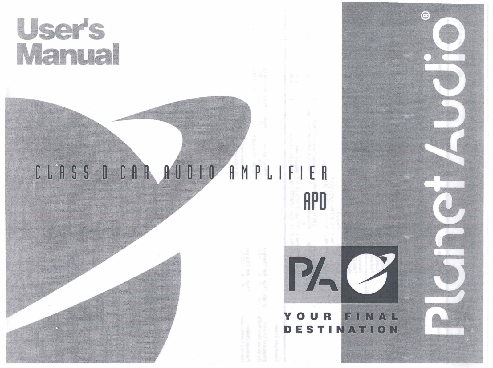 Planet Audio APD Class D Users Manual - ManualMachine.com