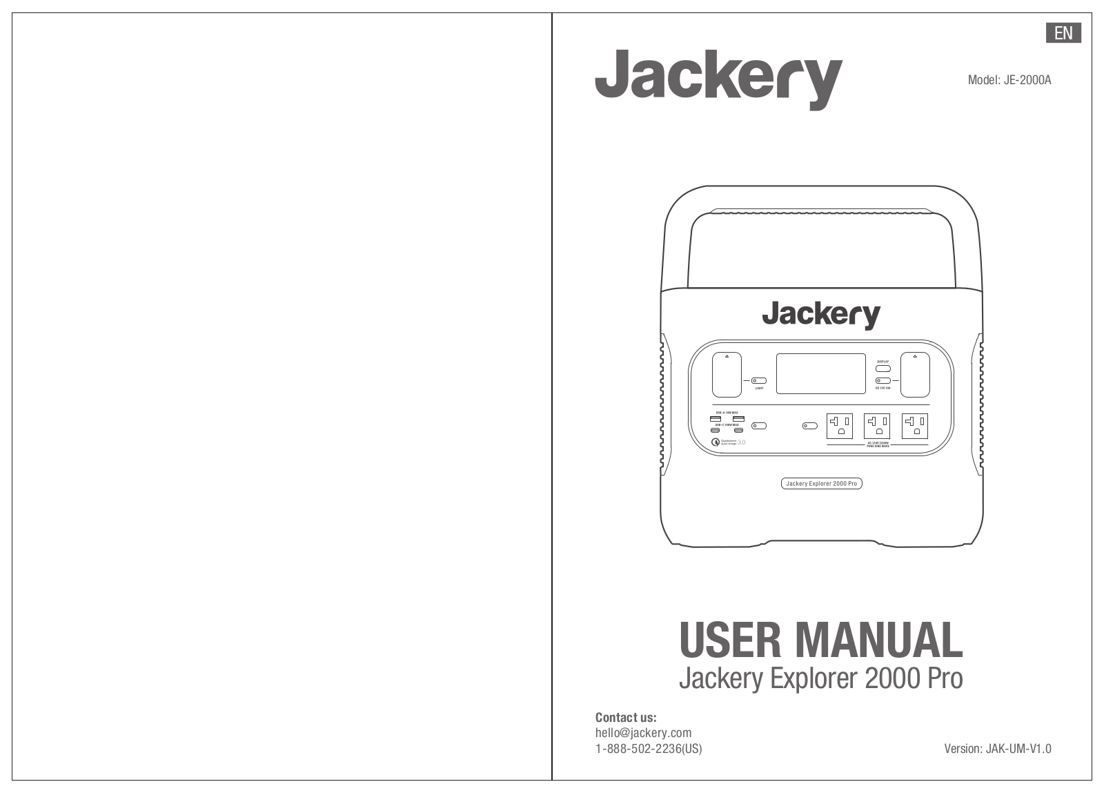 Jackery Explorer 2000 Pro User guide - ManualMachine.com