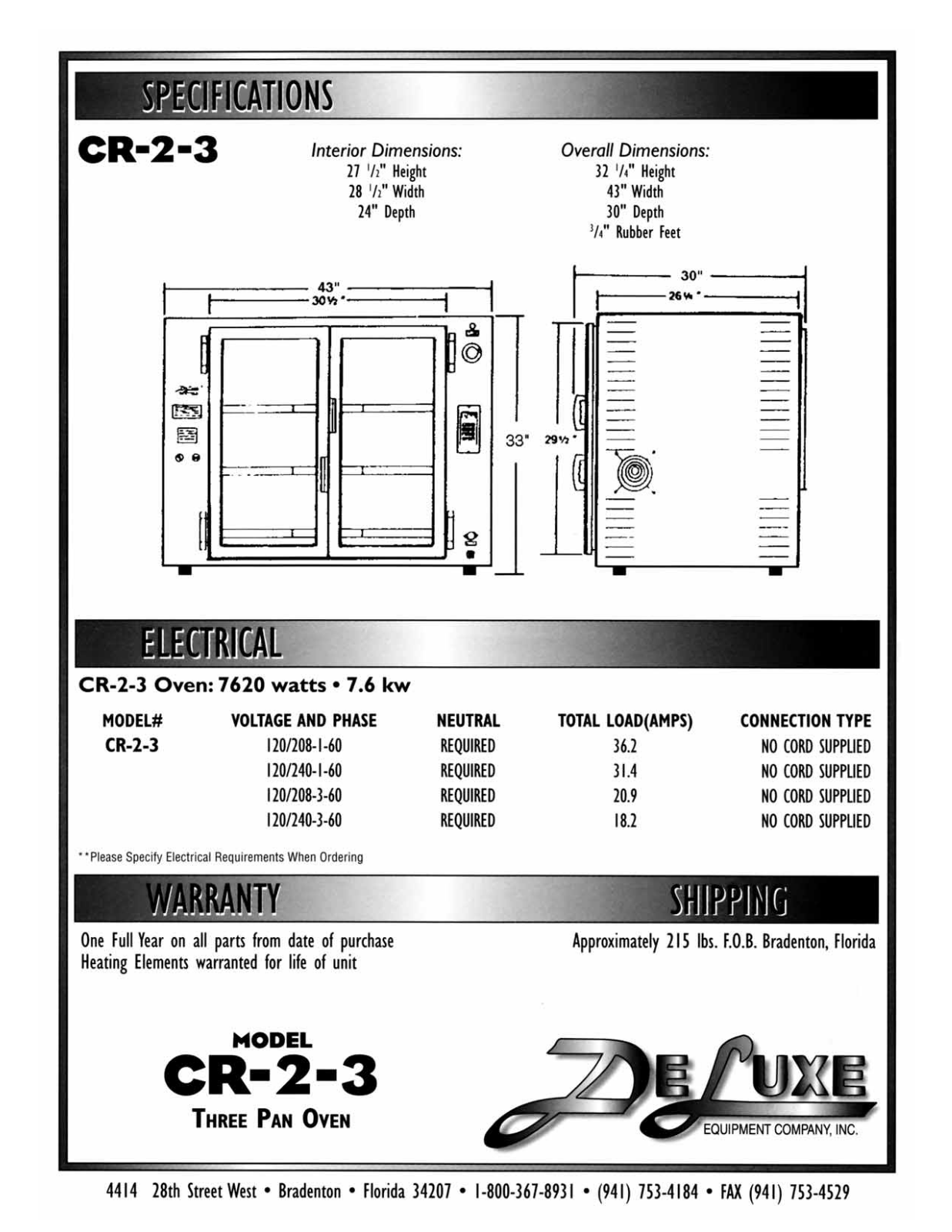 Deluxe CR-2-3 User Manual