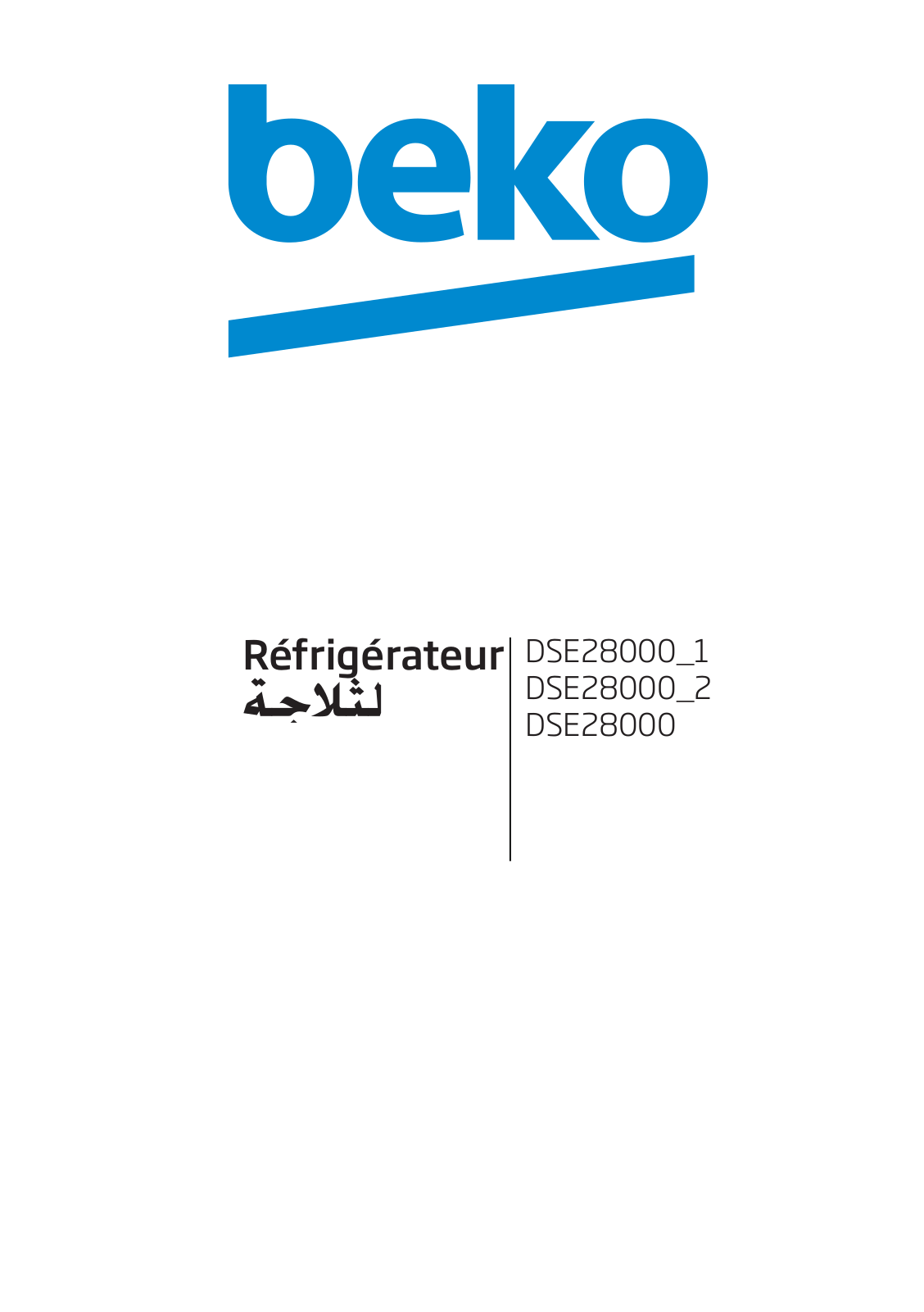 Beko DSE28000_1, DSE28000_2, DSE28000 User manual