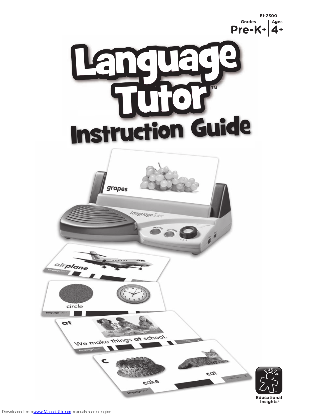 Educational Insights EI-2300 Language Tutor Instruction Manual