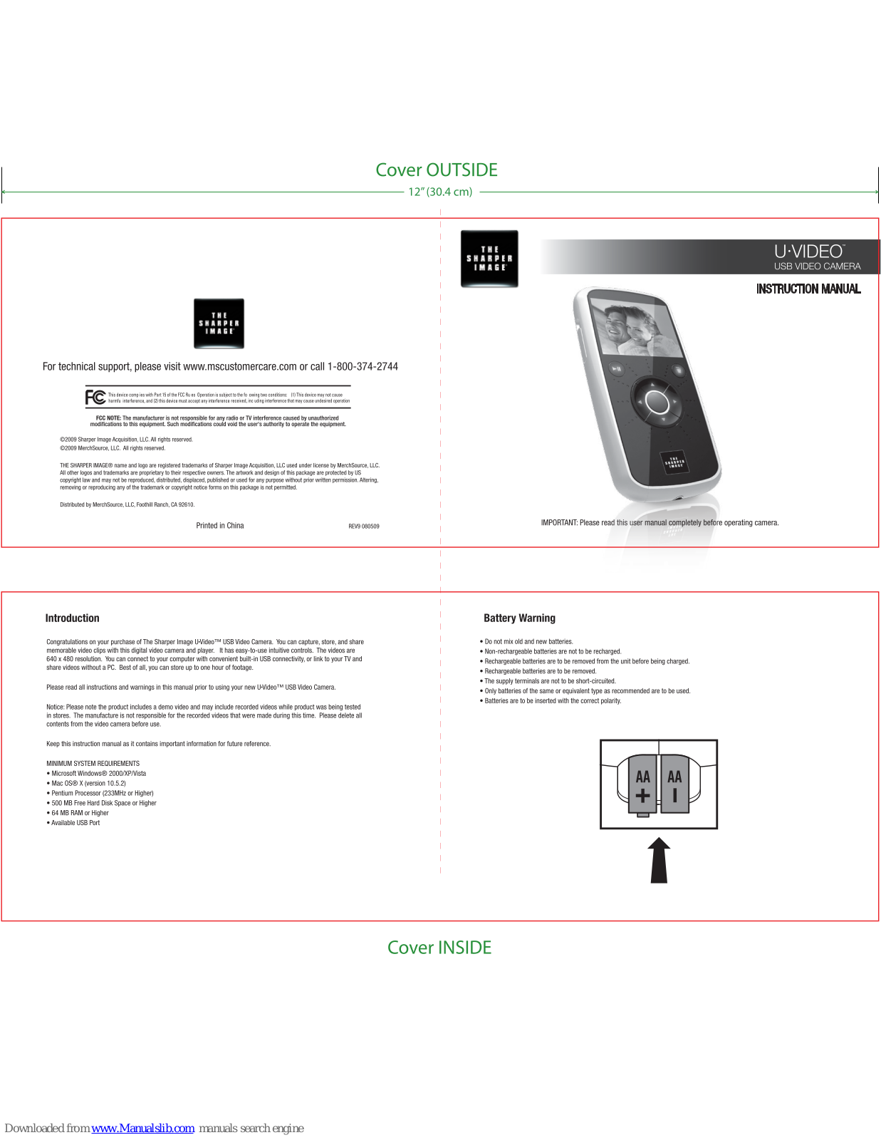 Sharper Image U-VIDEO Instruction Manual