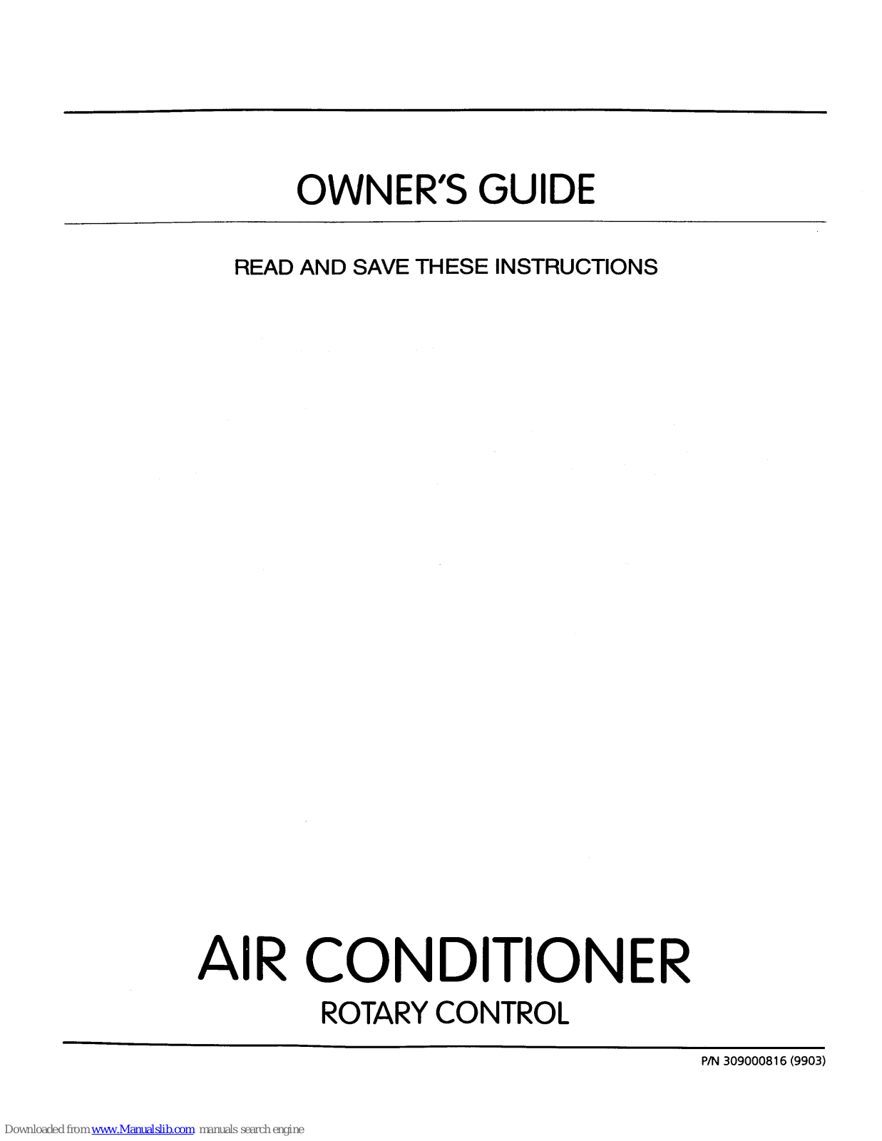 Frigidaire FAK123J1V1 Owner's Manual