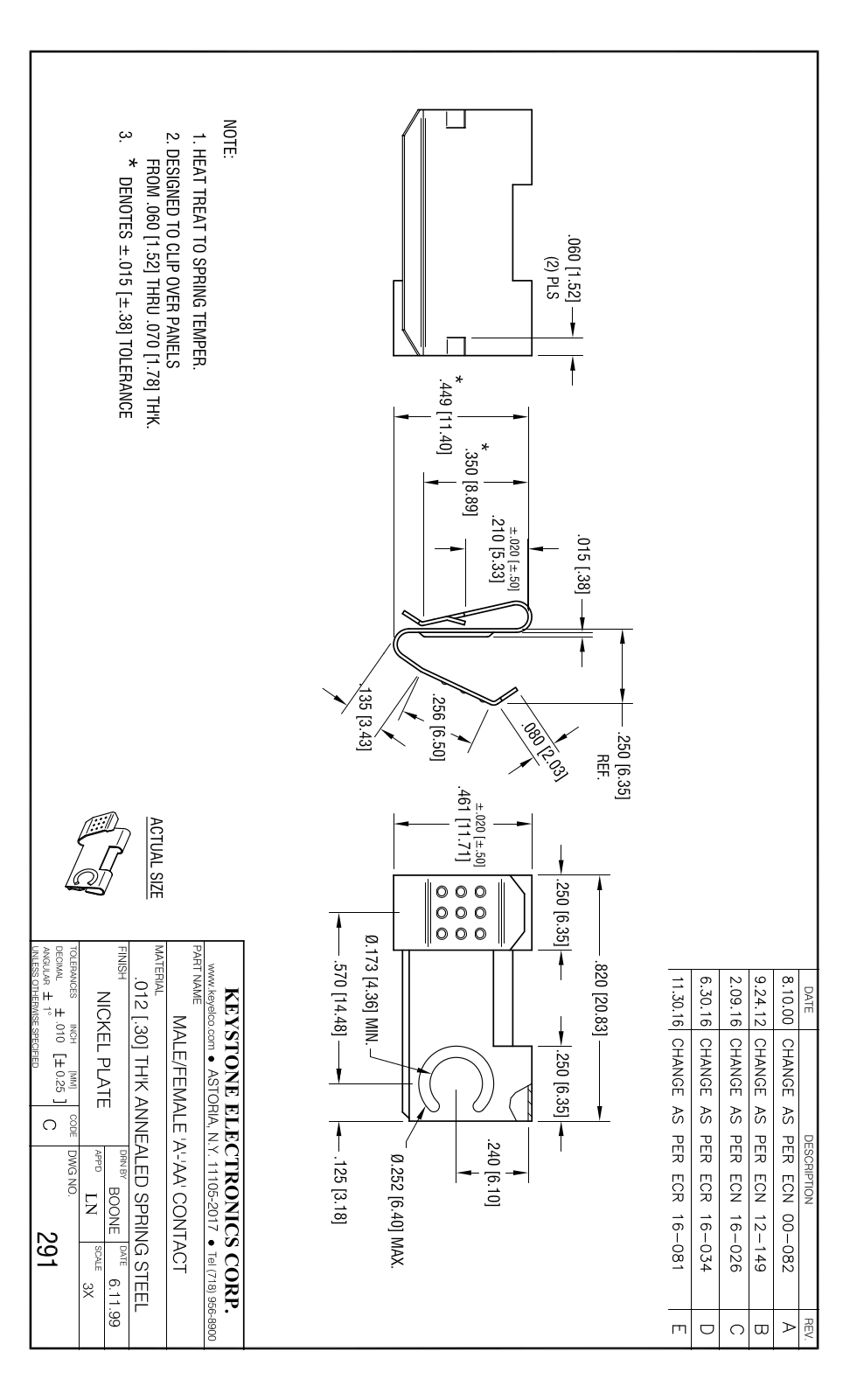 KEYSTONE KEYSTONE 291 Datasheet - ManualMachine.com
