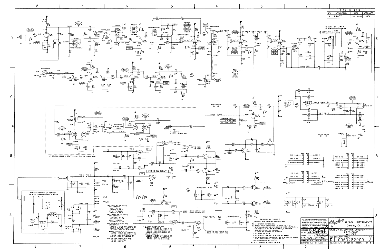 Fender Super-Sonic, Super-Sonic-Combo Schematic