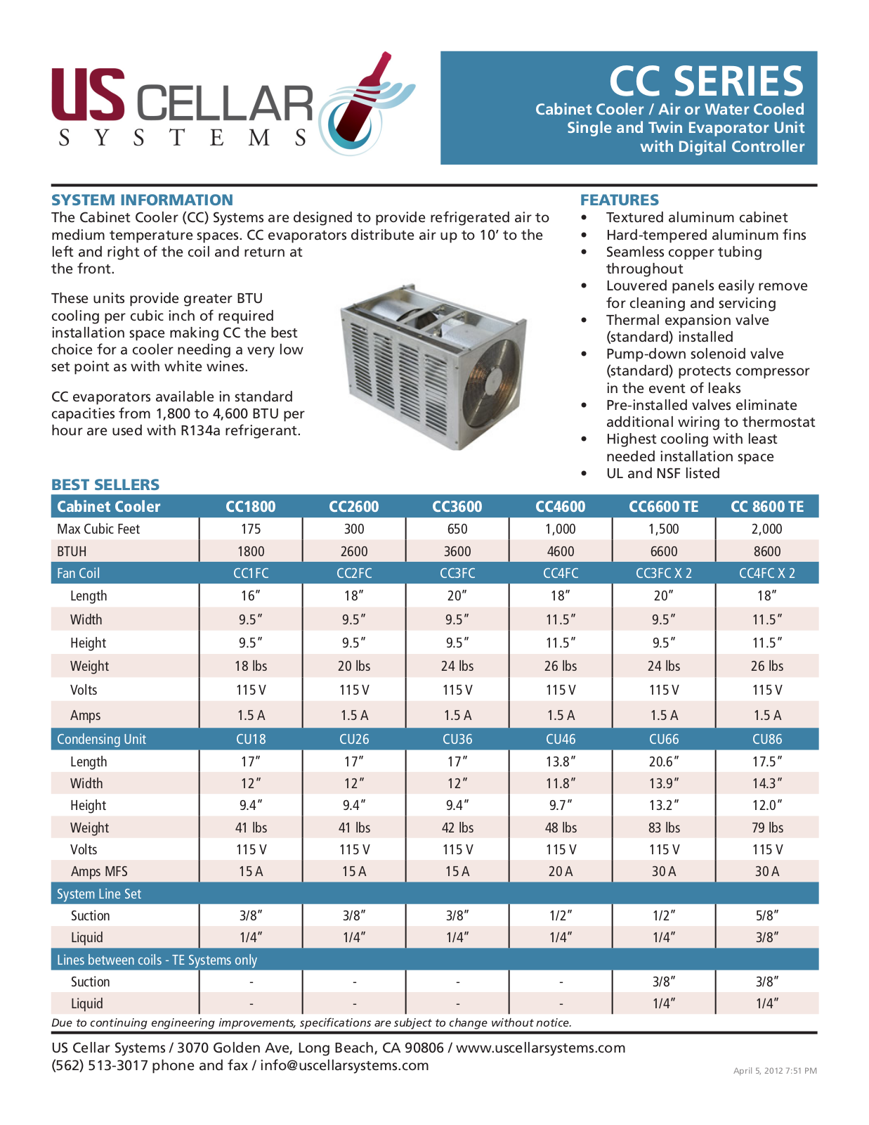 Vintage Cellars WS:SSCC8600TE User Manual