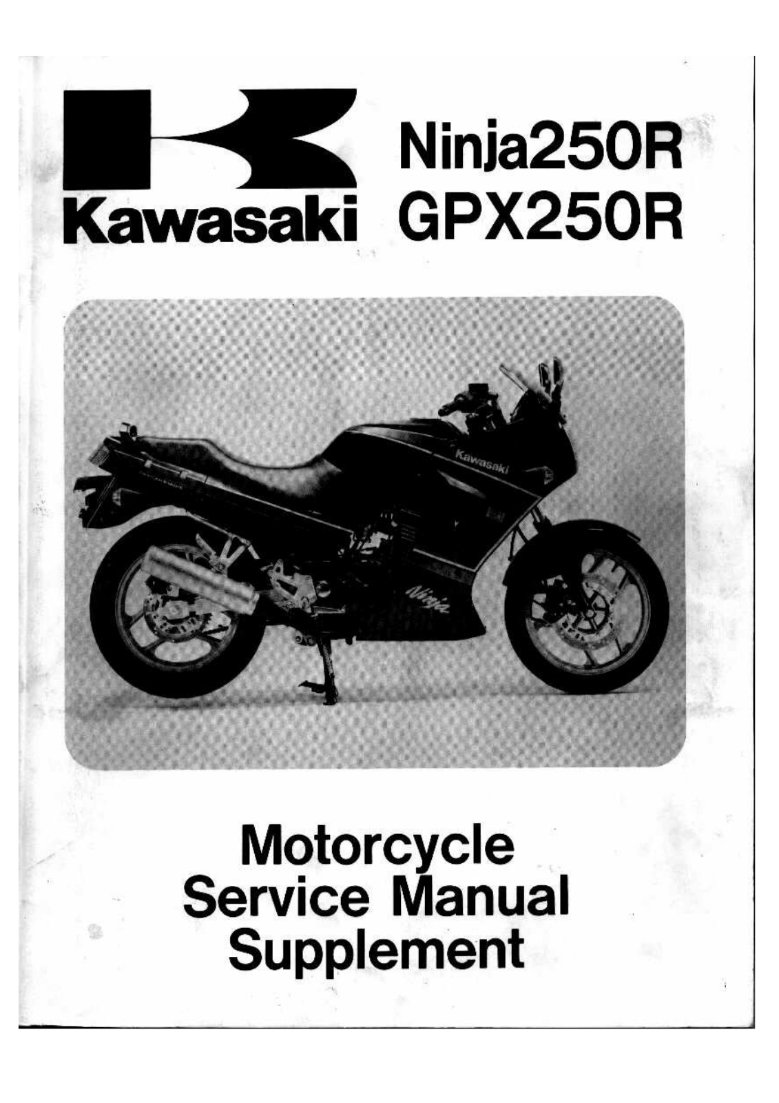 Kawasaki GPX250R (1988) User Manual