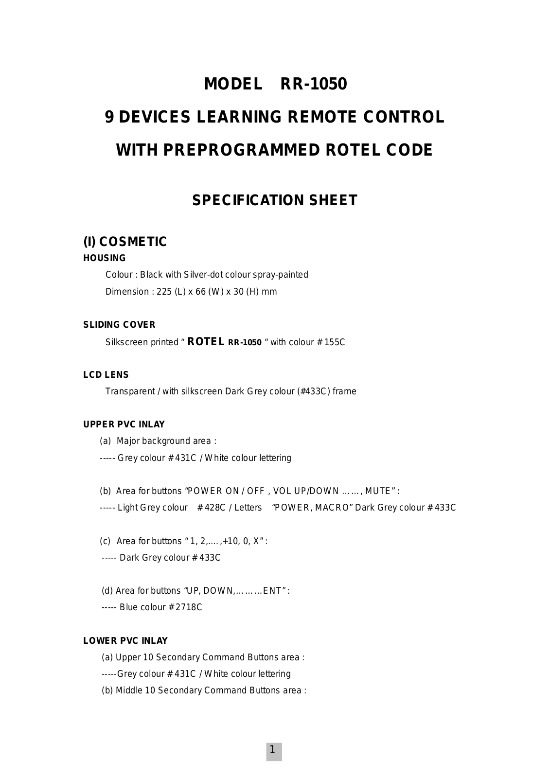 Rotel RR-1050 Service manual