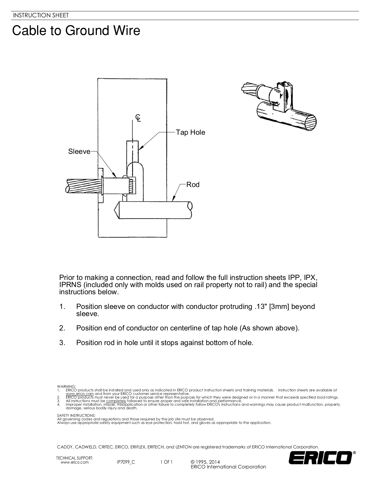 ERICO IP7099 User Manual