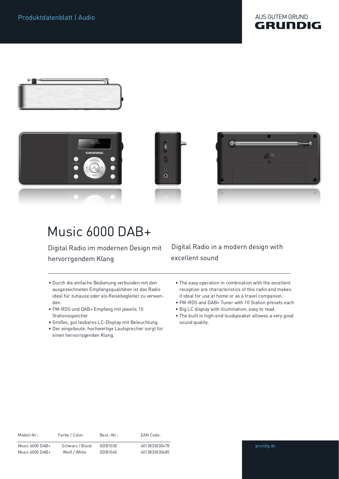 Grundig Music 6000 DAB+ Service Manual