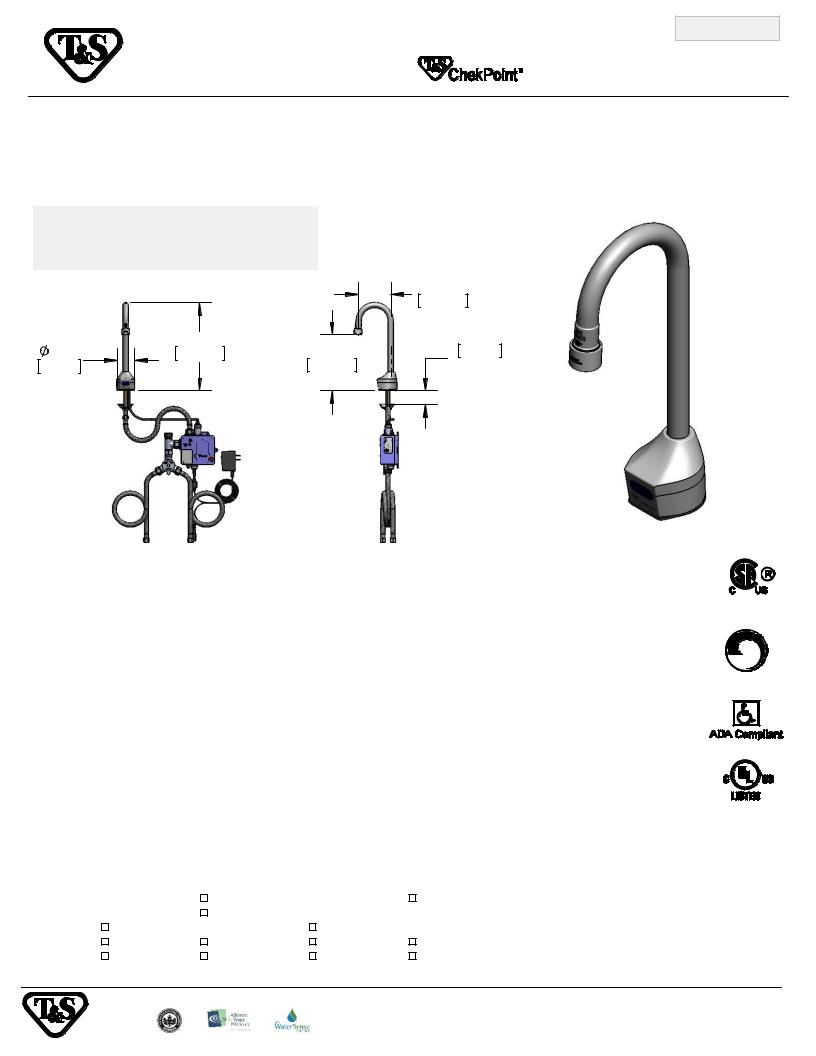 T&S Brass EC-3100-VF05 User Manual
