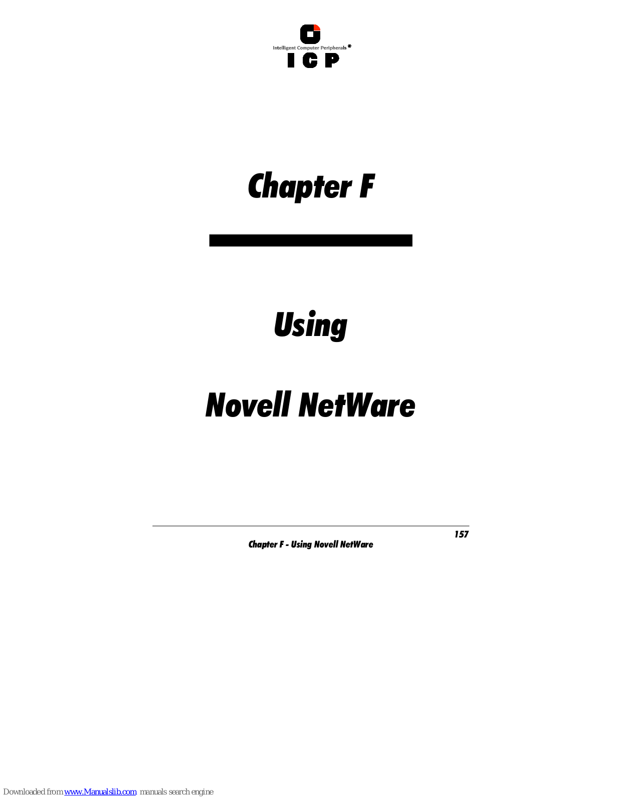 ICP Novell NetWare Using Manual