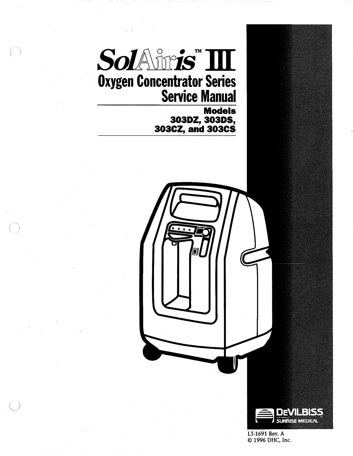 DeVilbiss SolAiris III 30307, SolAiris III 30305, SolAiris III 303CZ, SolAiris III 303CS User manual - ManualMachine.com