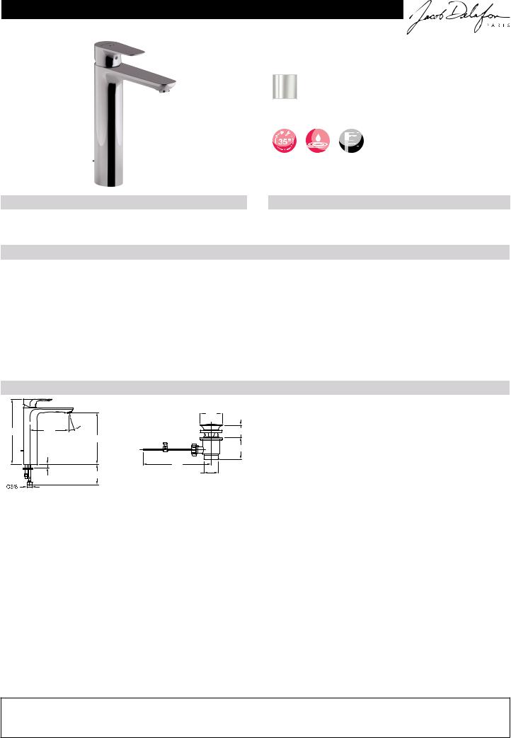 Jacob Delafon ALEO E72298-4-CP Datasheet